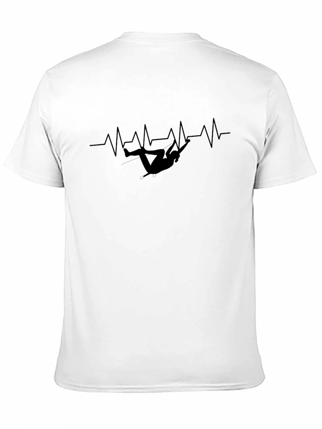 Climbing Heartbeat T-Shirt - Black Graphic Tee