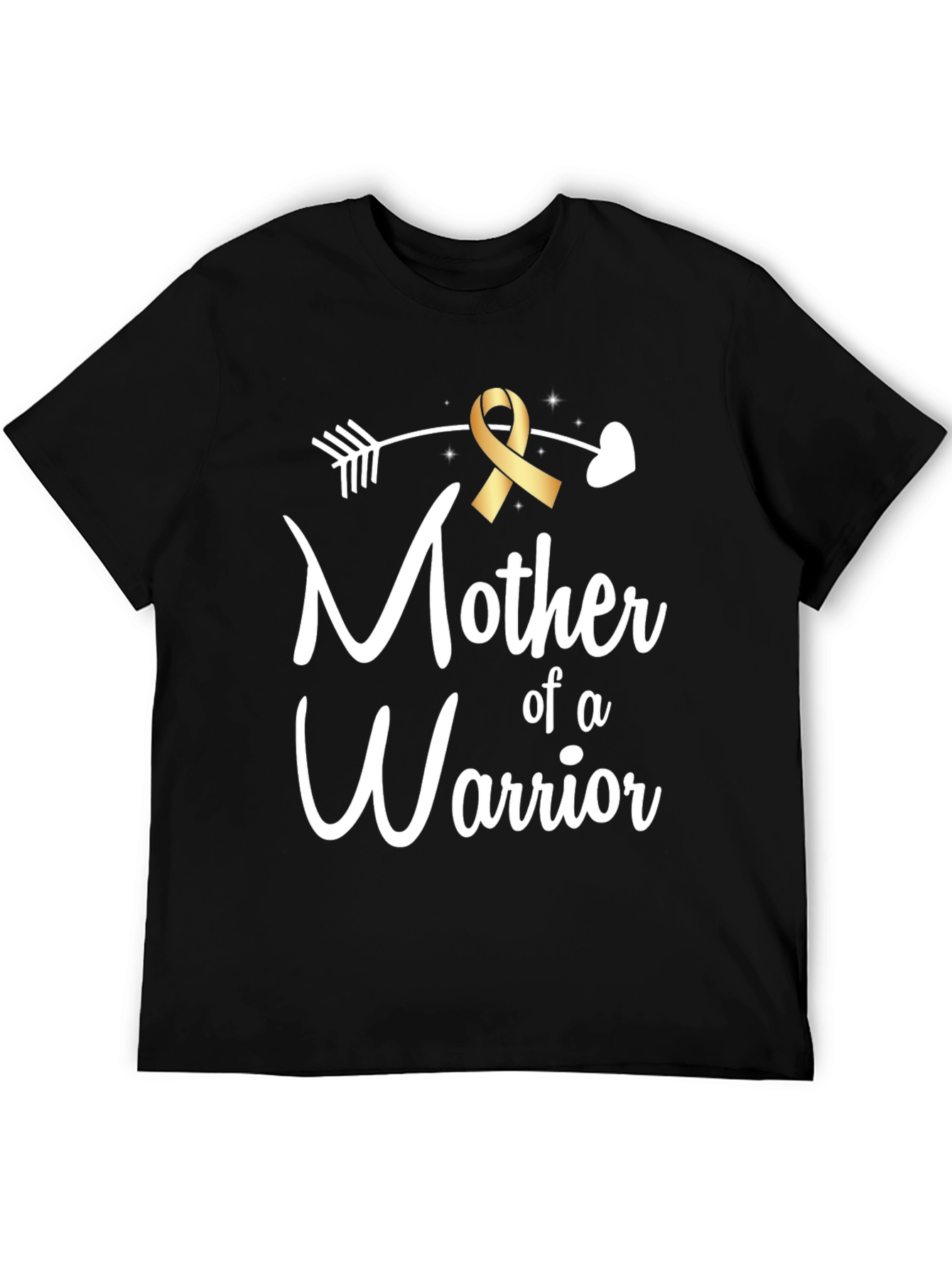Mother of a Warrior Black T-Shirt