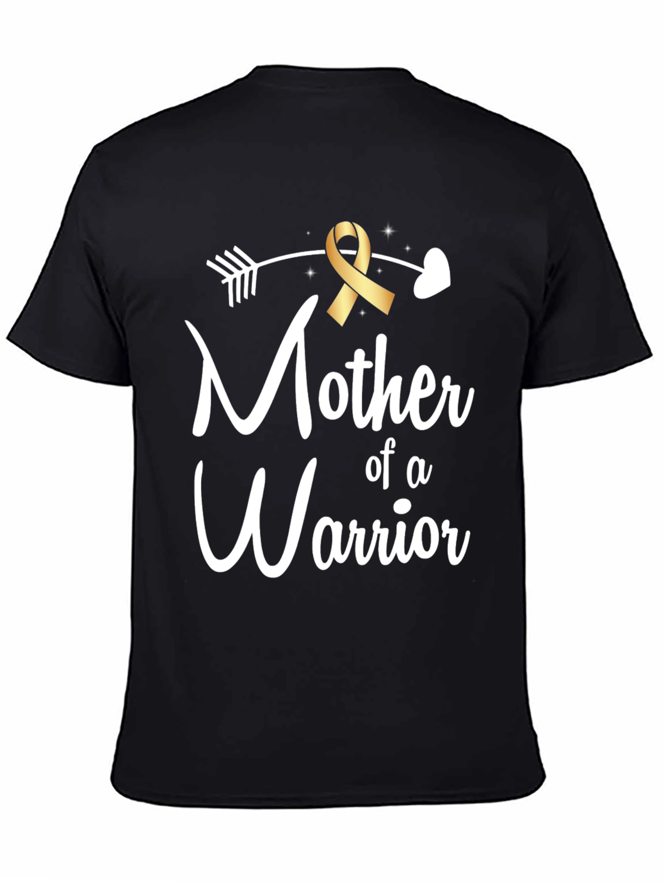 Mother of a Warrior Black T-Shirt
