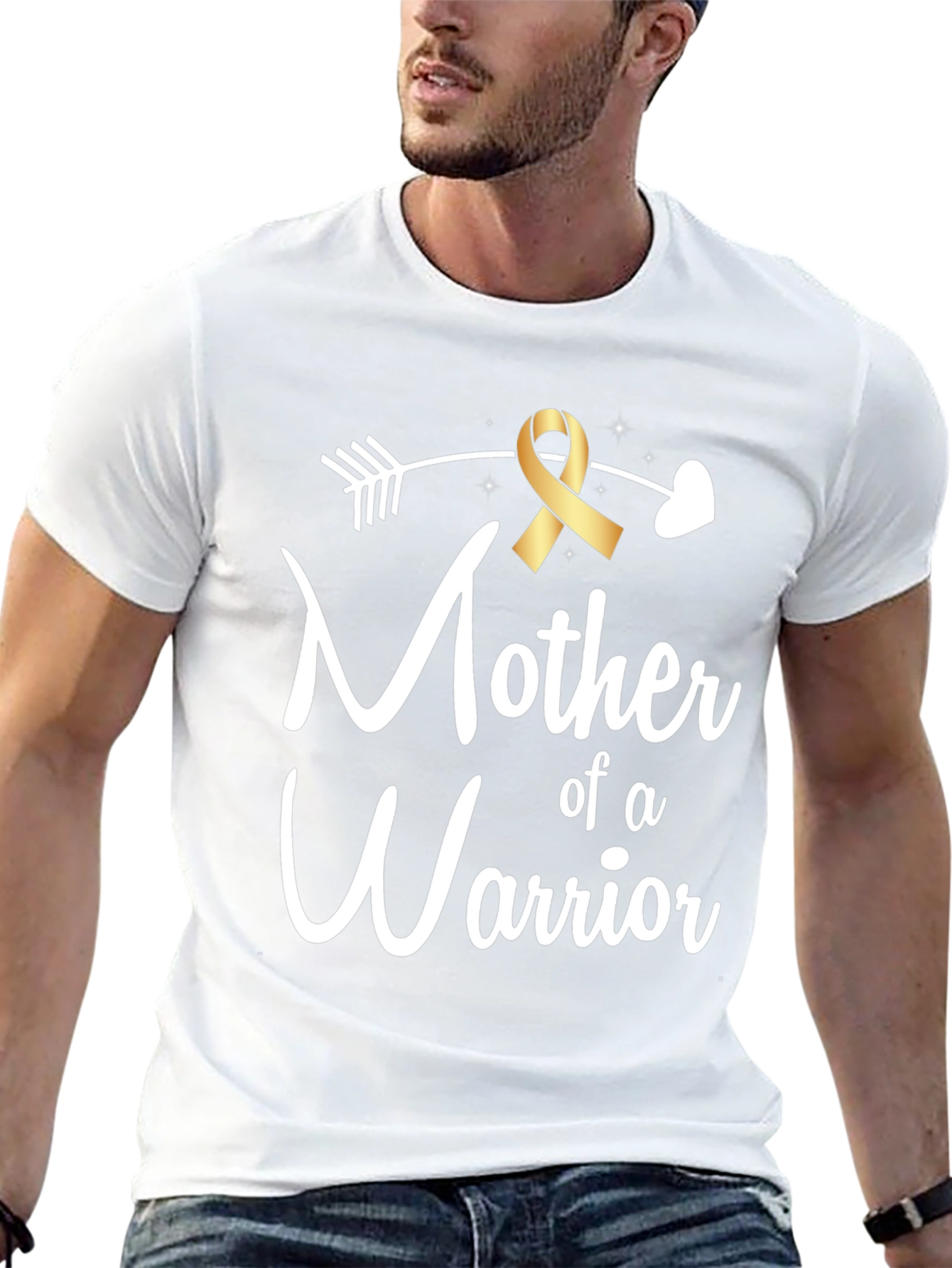 Mother of a Warrior Black T-Shirt