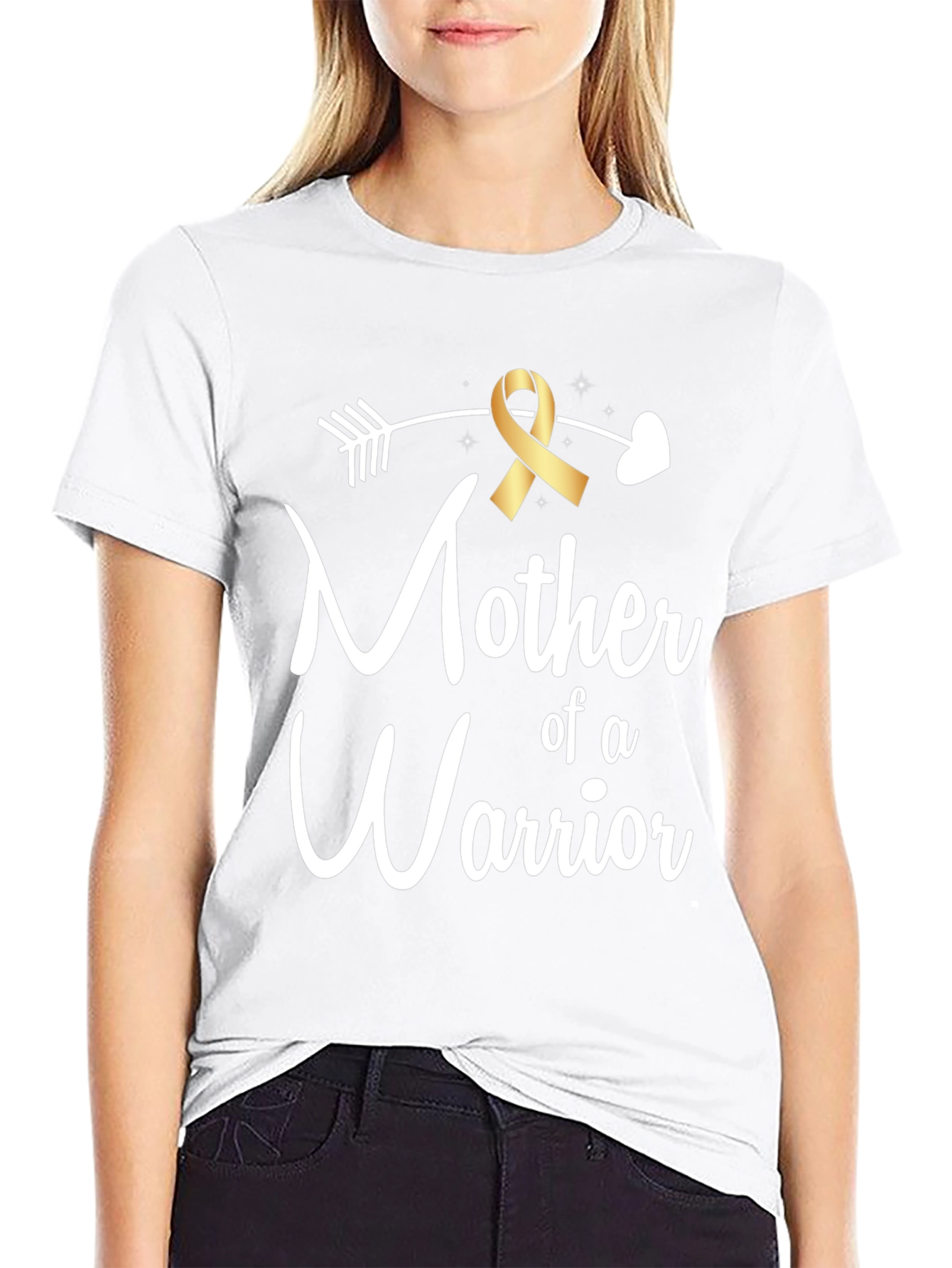 Mother of a Warrior Black T-Shirt