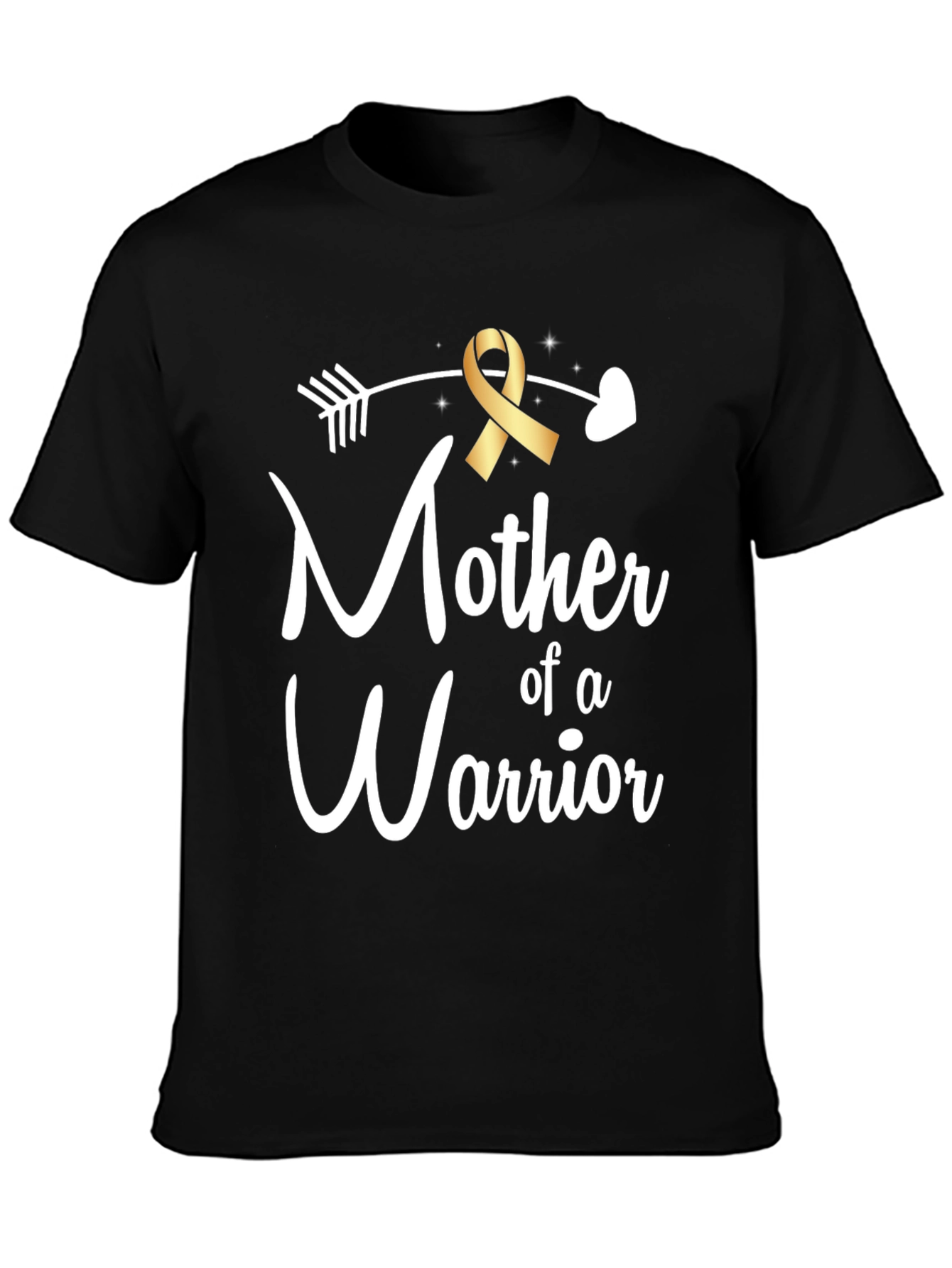 Mother of a Warrior Black T-Shirt