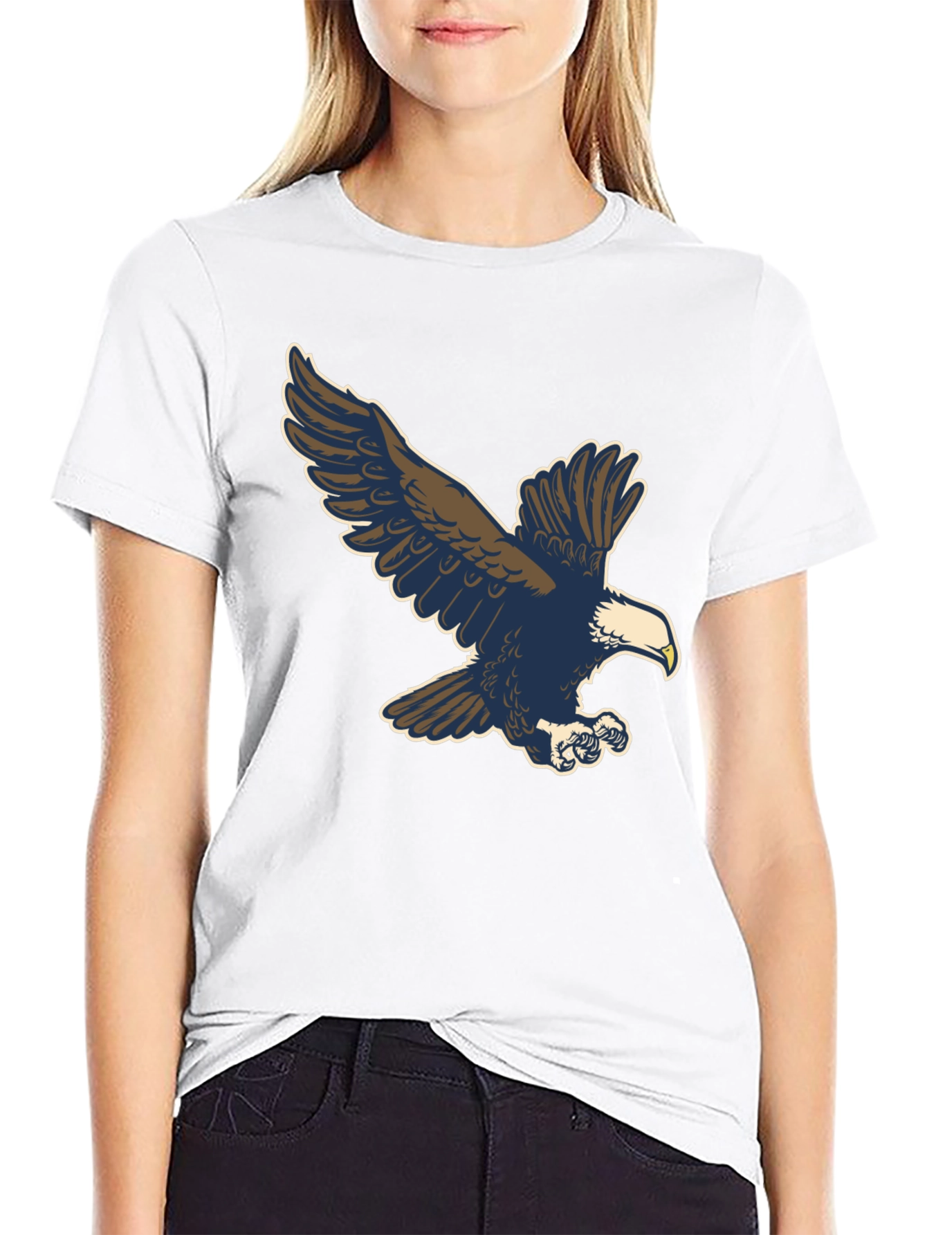 Eagle Graphic Tee - Classic Black Cotton Blend
