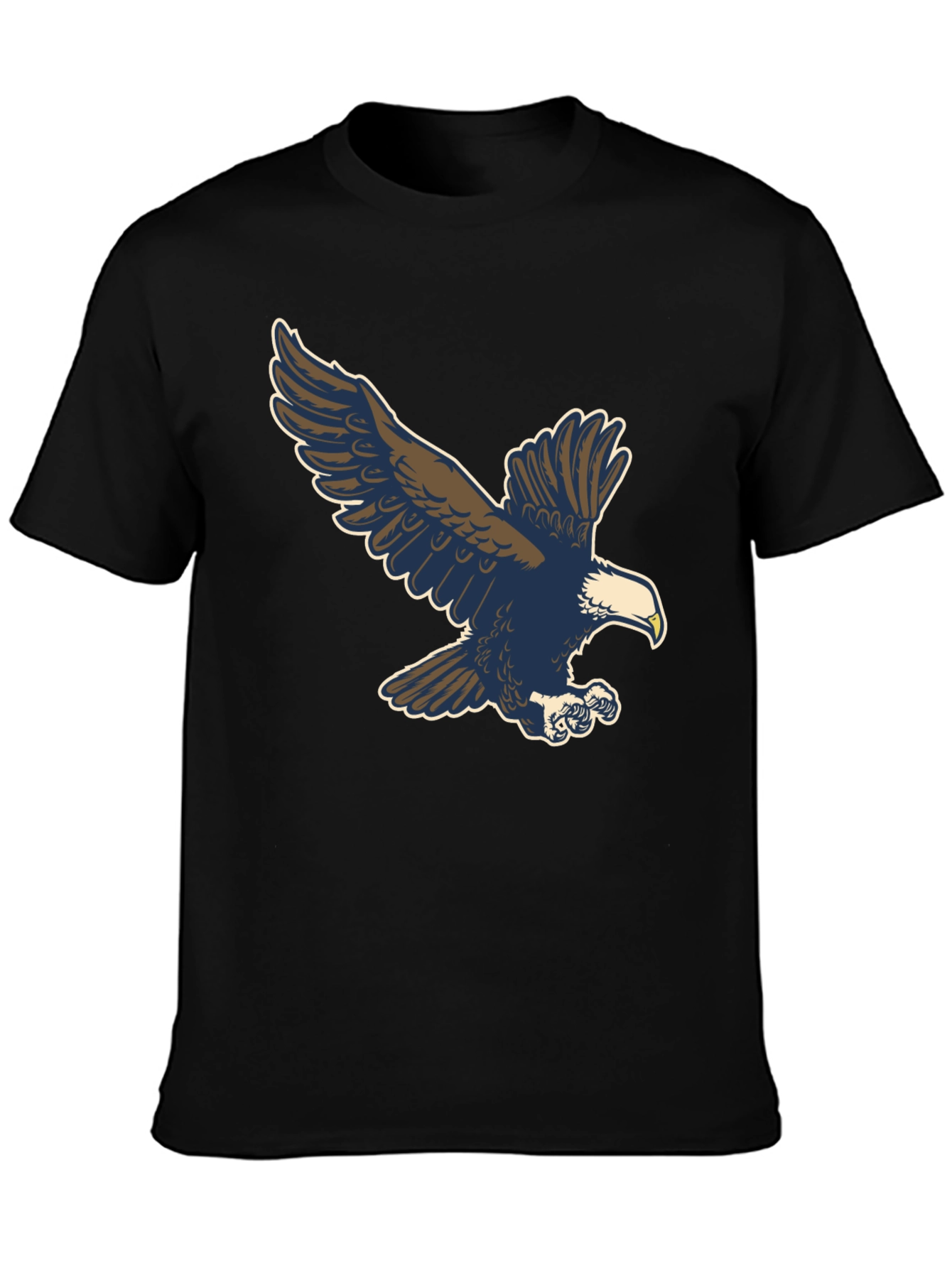 Eagle Graphic Tee - Classic Black Cotton Blend