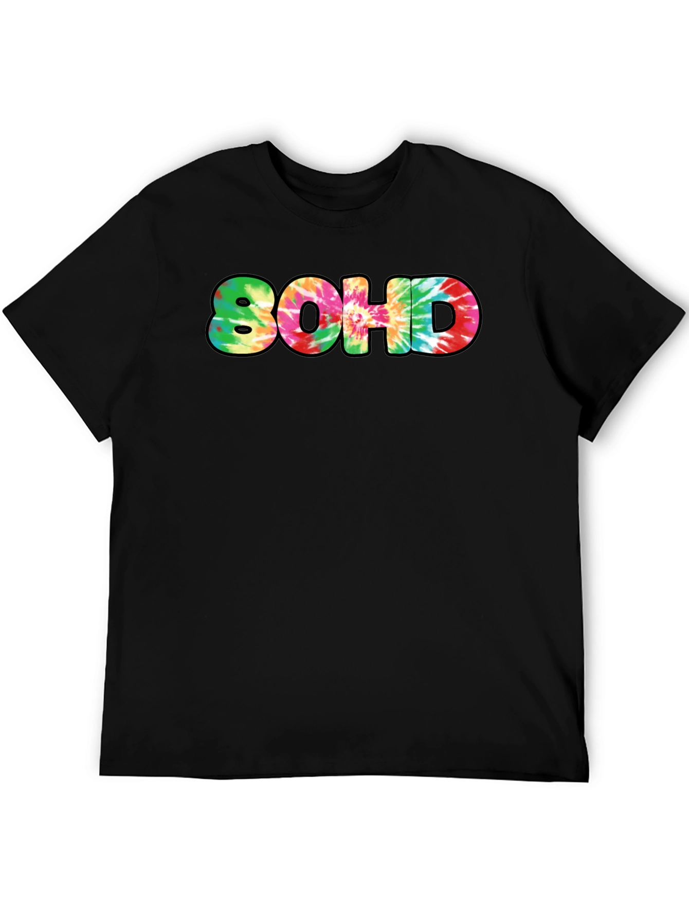 Tie-Dye 80HD Graphic Print Black T-Shirt