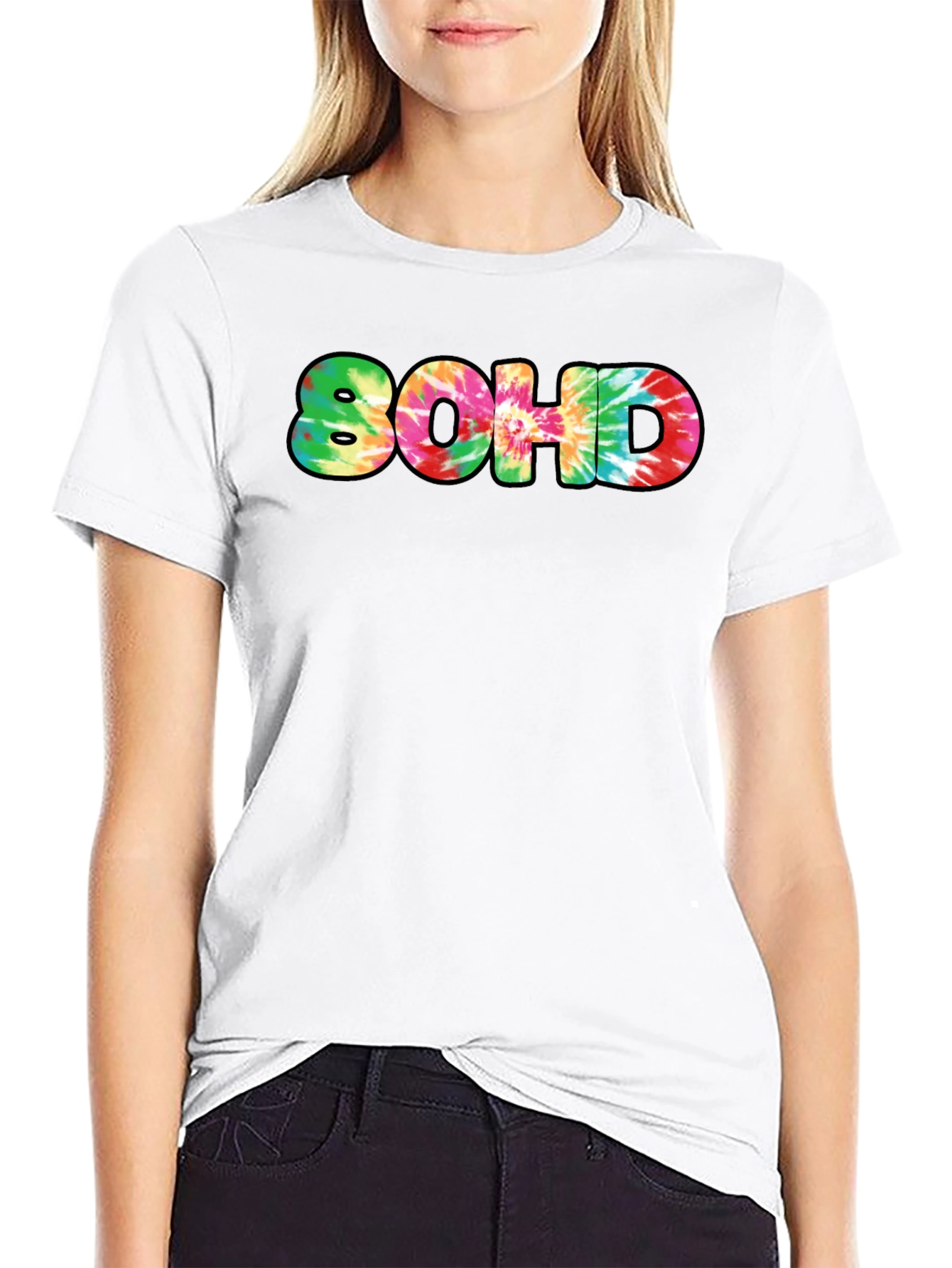 Tie-Dye 80HD Graphic Print Black T-Shirt