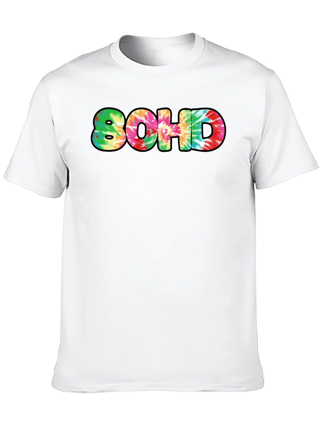 Tie-Dye 80HD Graphic Print Black T-Shirt