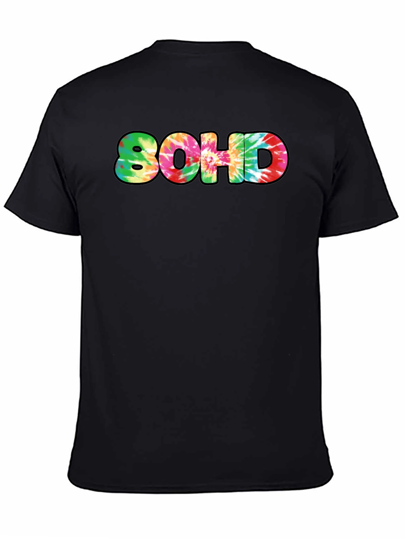 Tie-Dye 80HD Graphic Print Black T-Shirt