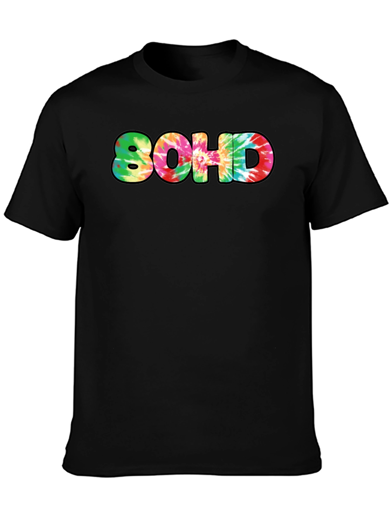 Tie-Dye 80HD Graphic Print Black T-Shirt