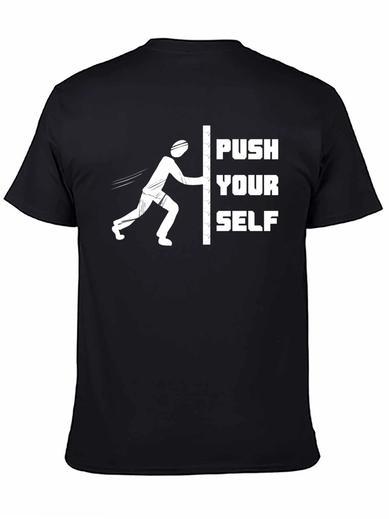 Push Yourself Black T-Shirt | Motivational