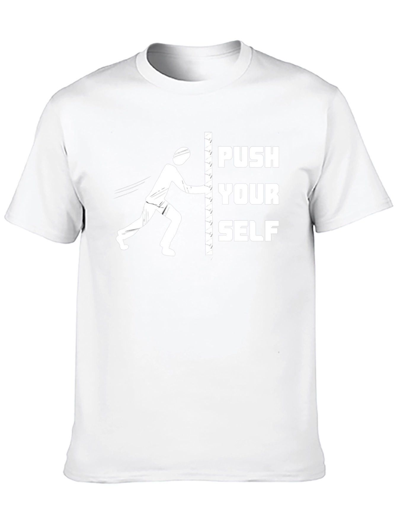 Push Yourself Black T-Shirt | Motivational