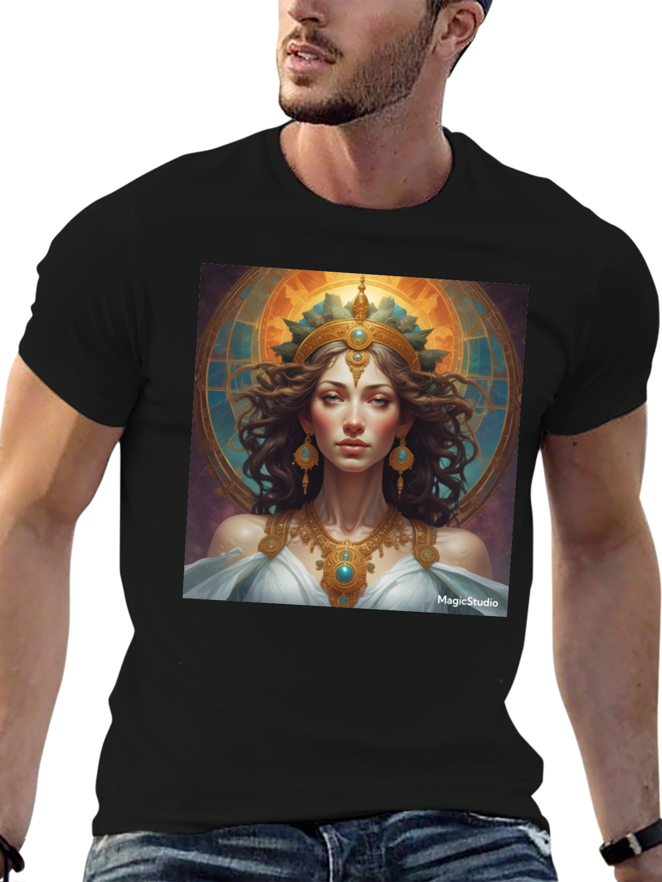 Goddess Graphic Tee - Artistic Premium Cotton Shirt