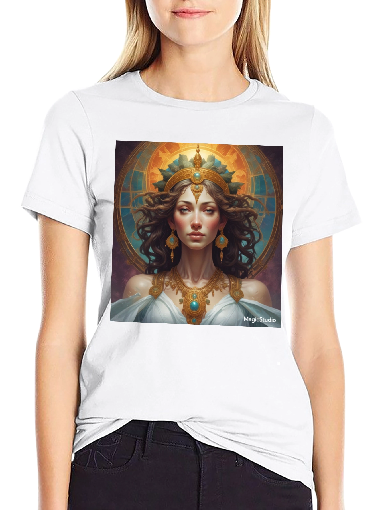 Goddess Graphic Tee - Artistic Premium Cotton Shirt