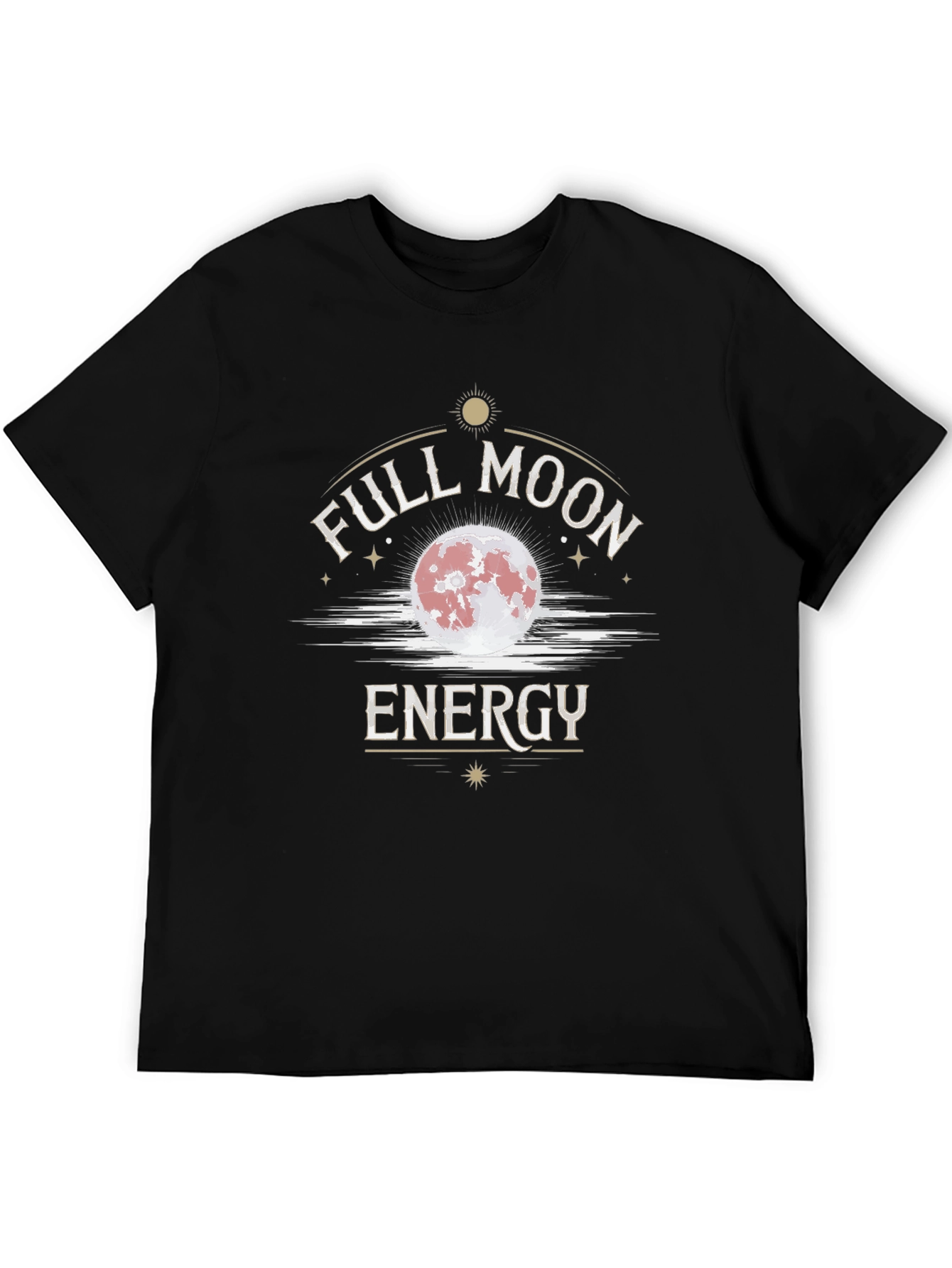 Full Moon Energy Graphic T-Shirt - Black Cotton Tee