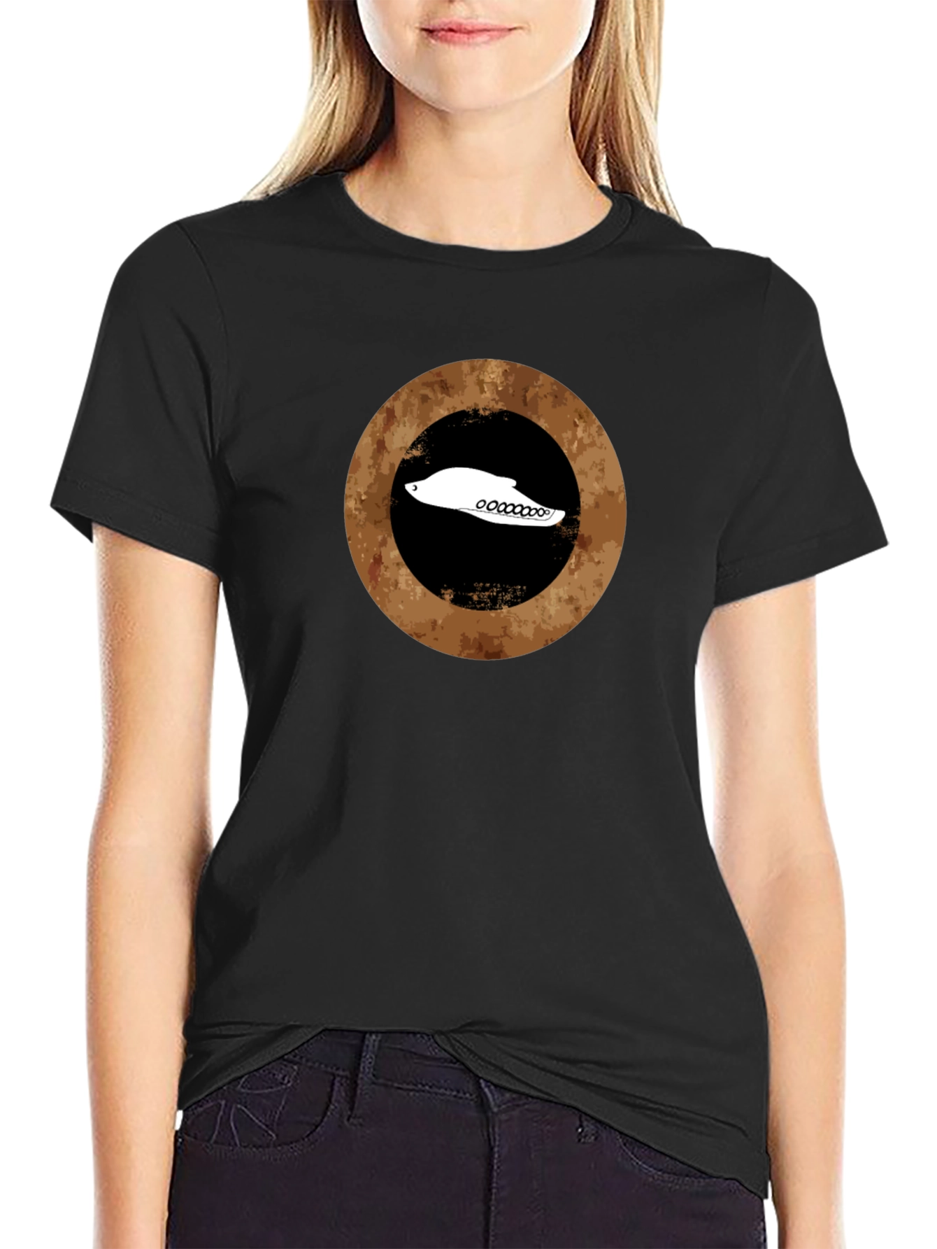 Retro Circle Black T-Shirt