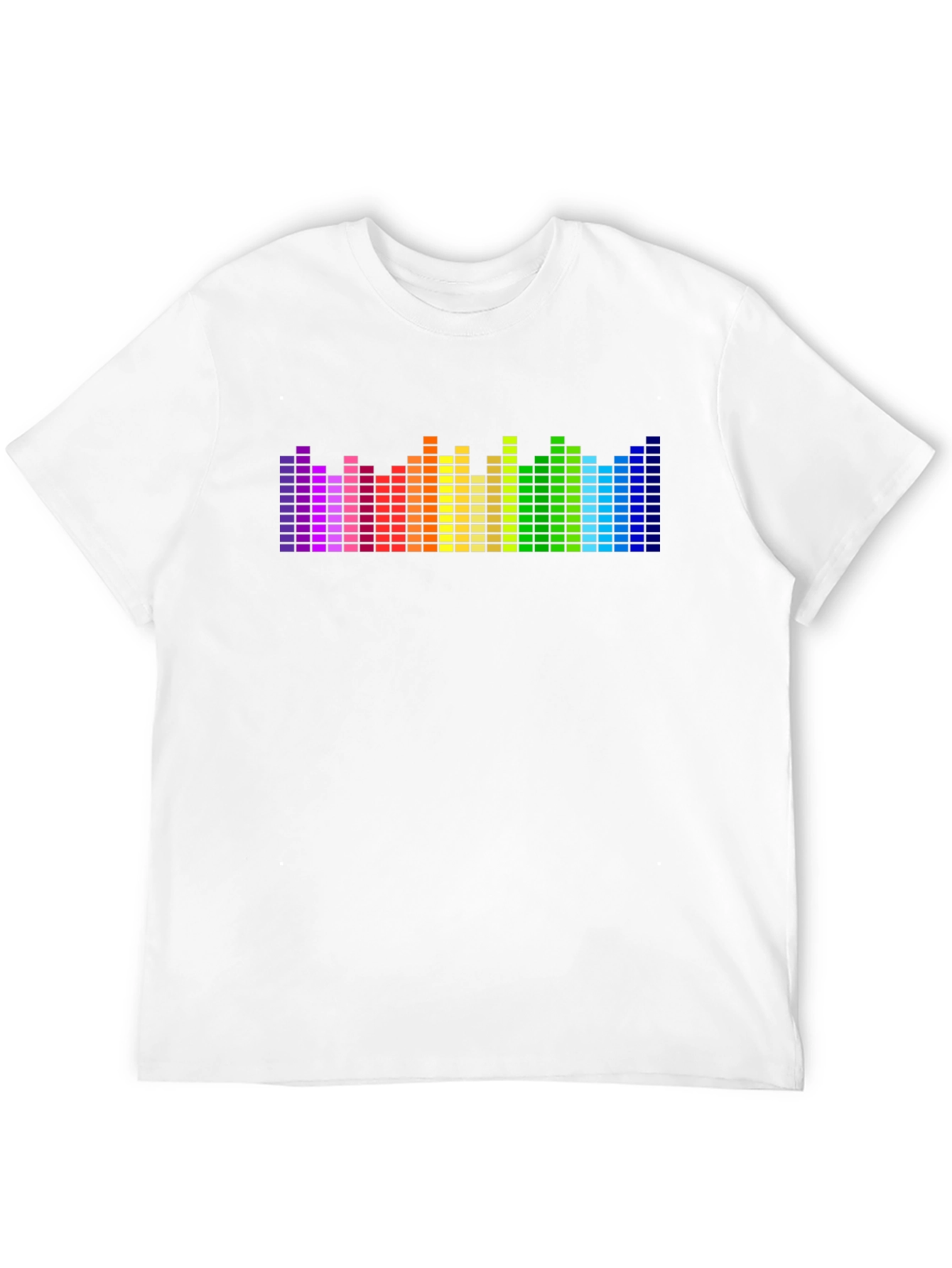 Rainbow Equalizer Graphic Tee - Black Cotton Blend
