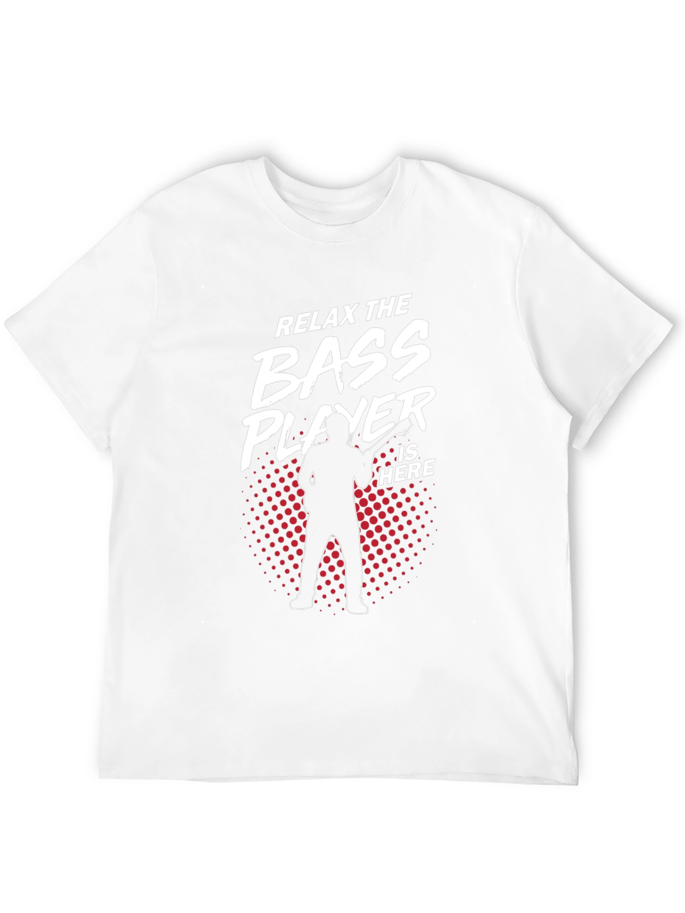 Relax Bass Player Here Black Cotton Tee
