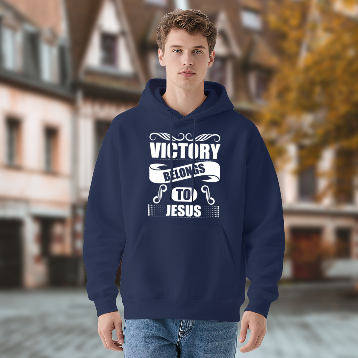 Victory Belongs To Jesus Faith Hoodie, Soft Religious Daily Wear