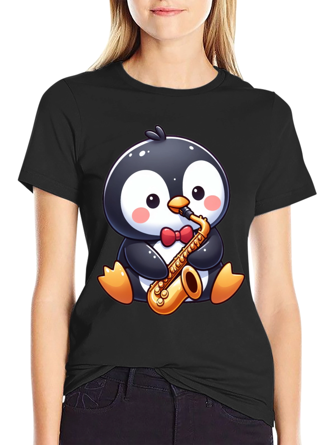 Penguin Sax Player T-Shirt