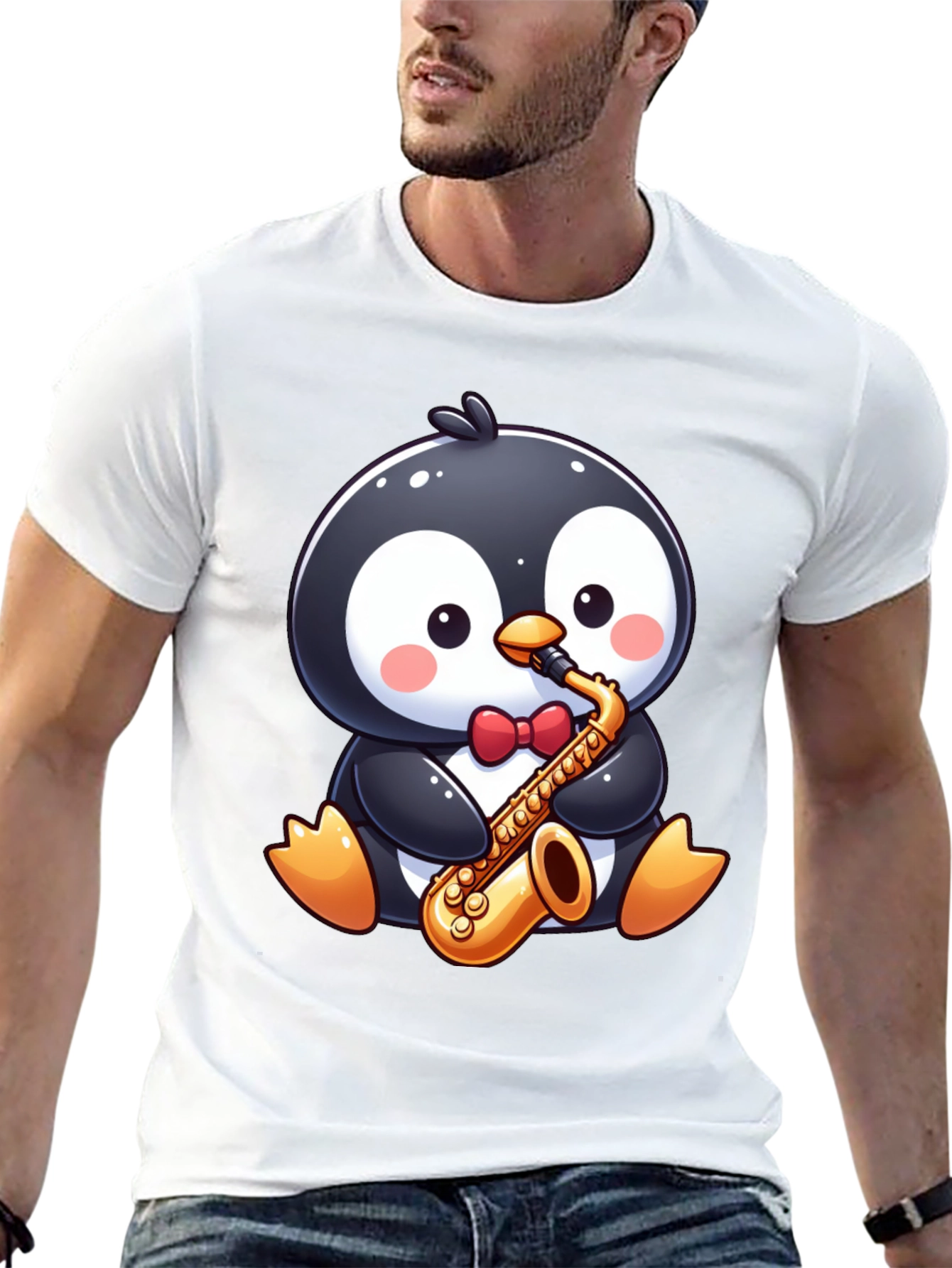 Penguin Sax Player T-Shirt