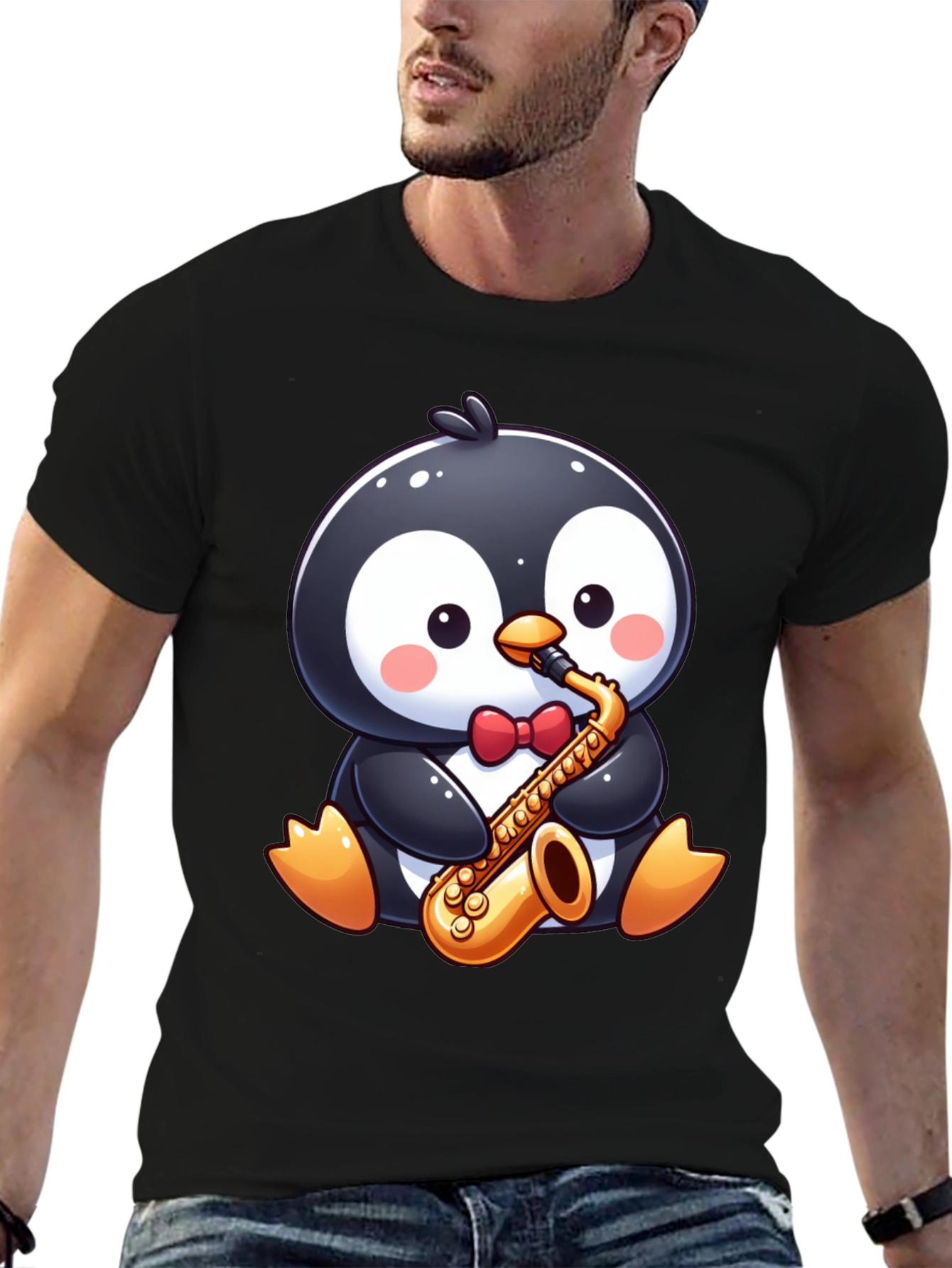 Penguin Sax Player T-Shirt