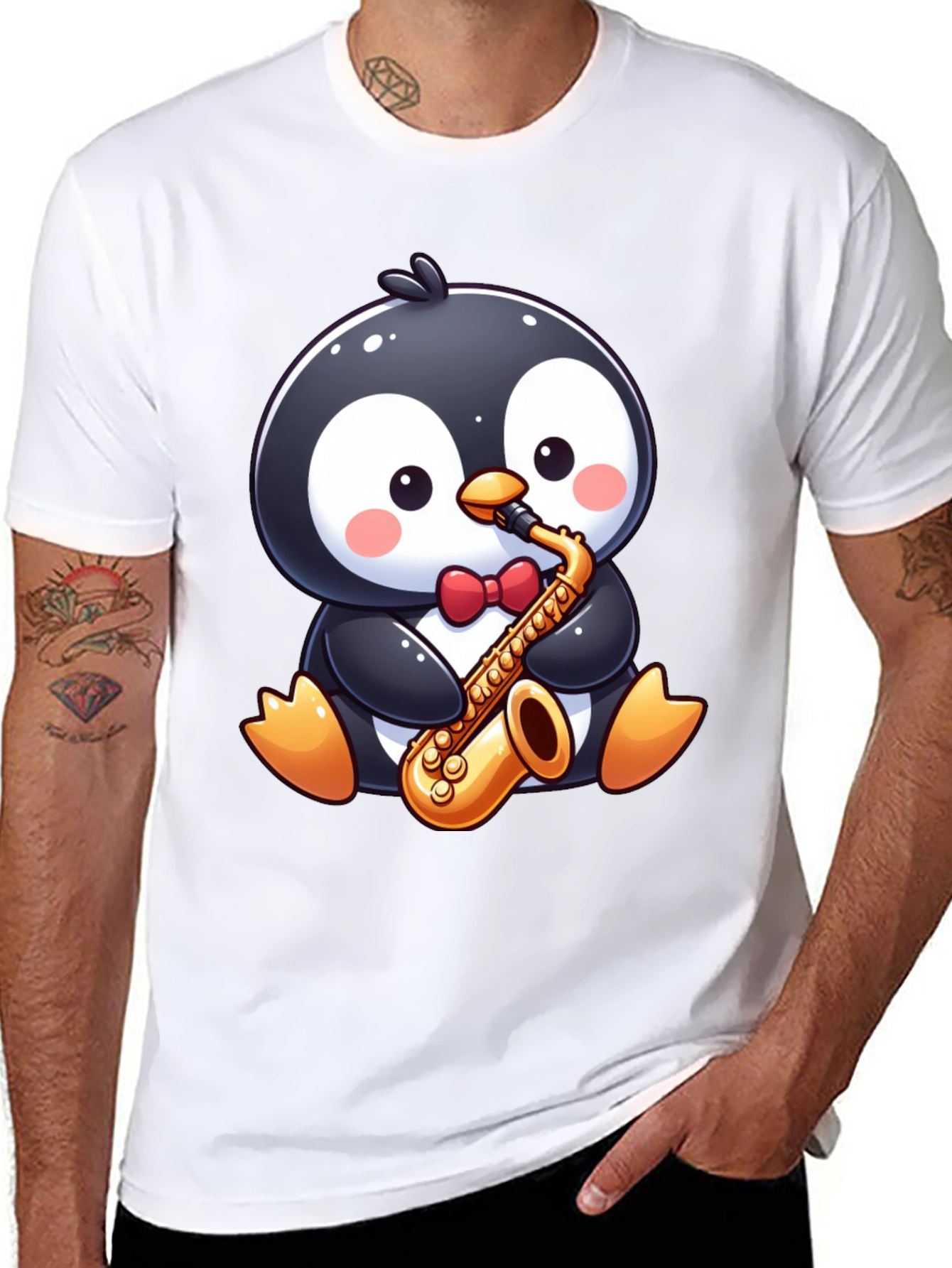 Penguin Sax Player T-Shirt