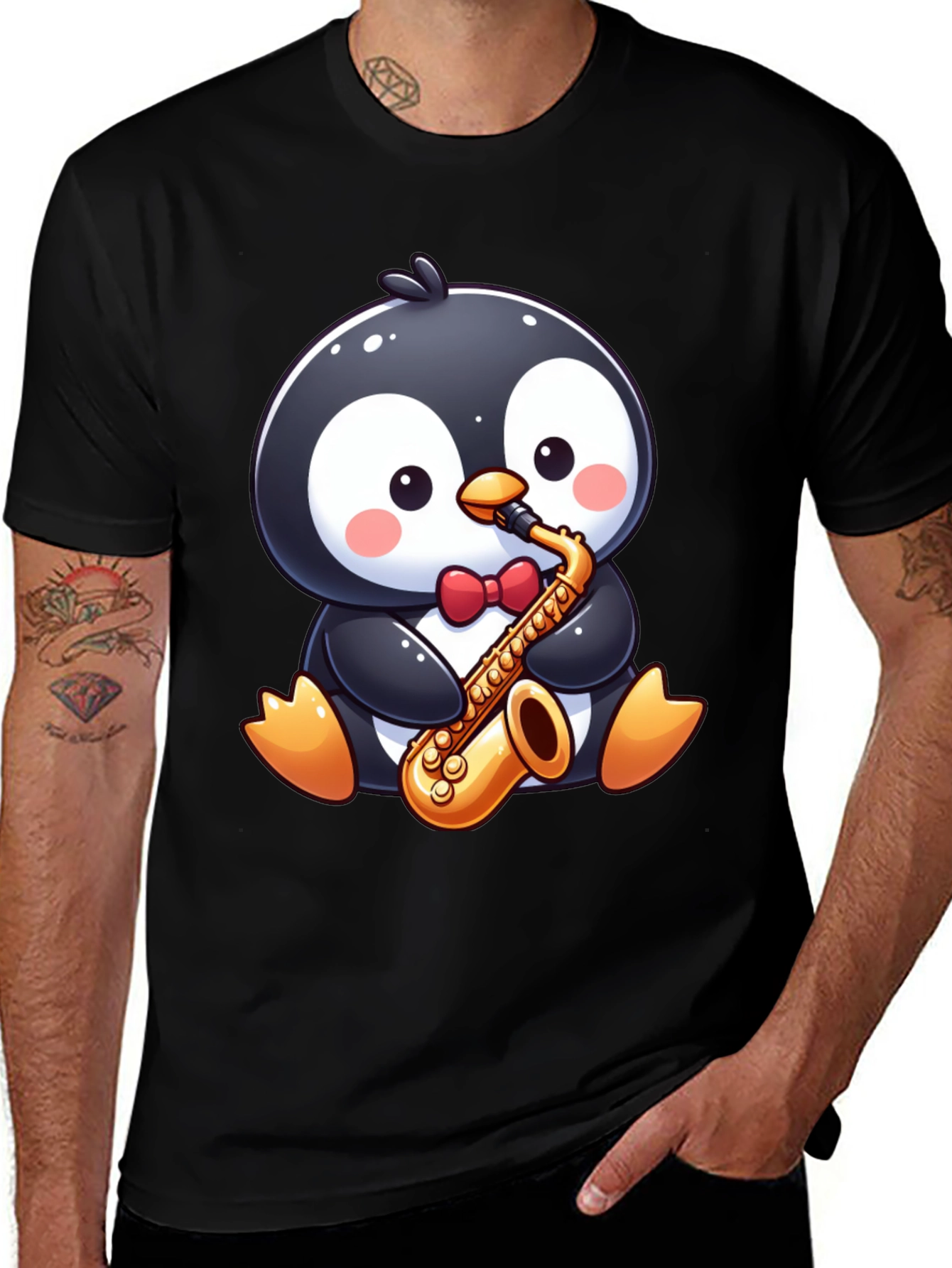 Penguin Sax Player T-Shirt