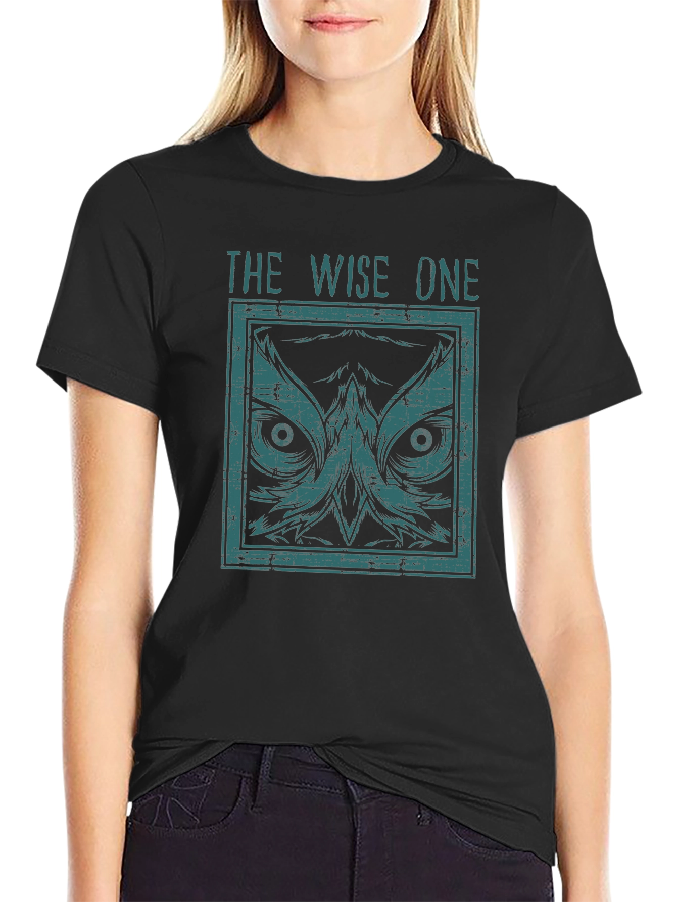 The Wise One Owl Graphic Print T-Shirt