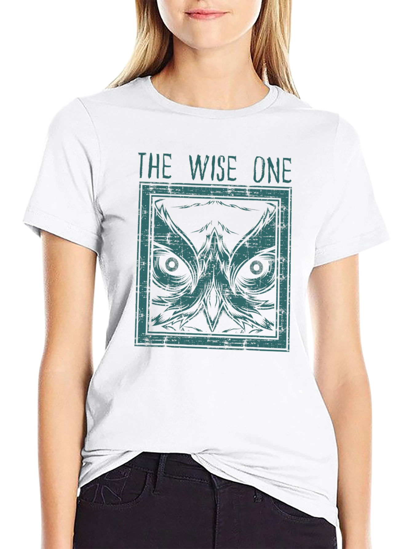 The Wise One Owl Graphic Print T-Shirt