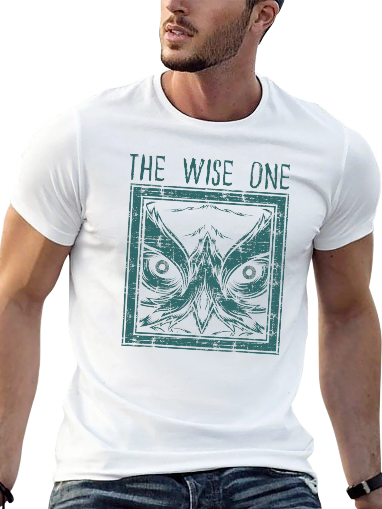The Wise One Owl Graphic Print T-Shirt