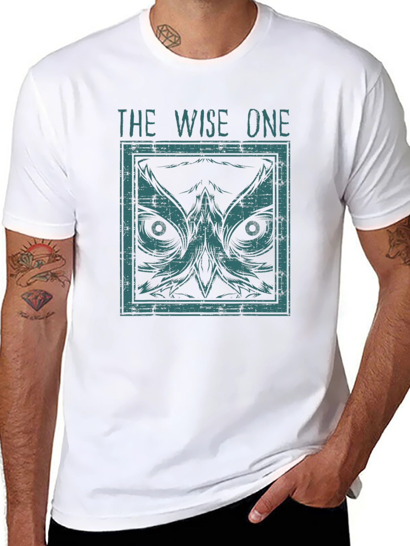 The Wise One Owl Graphic Print T-Shirt