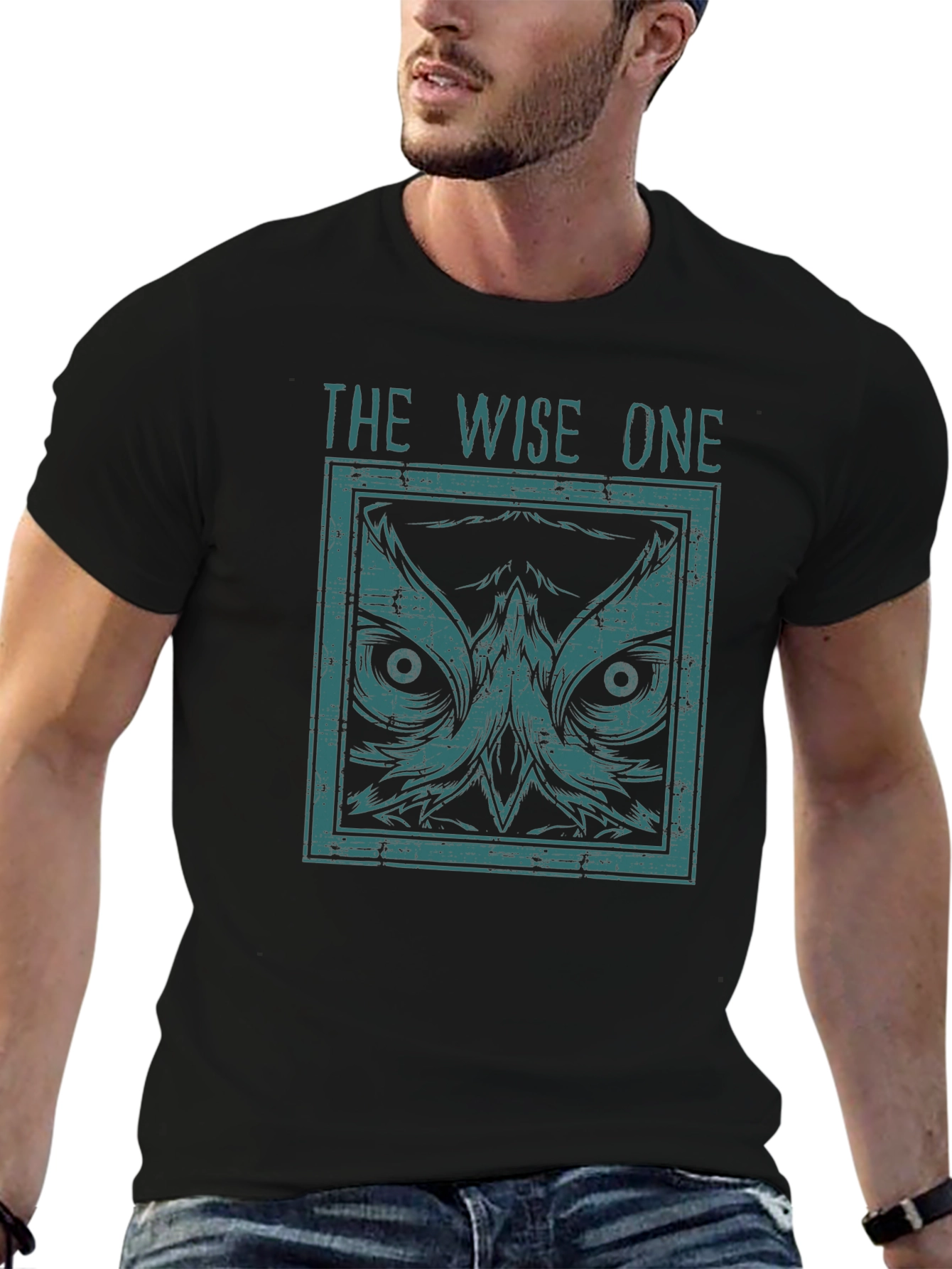 The Wise One Owl Graphic Print T-Shirt