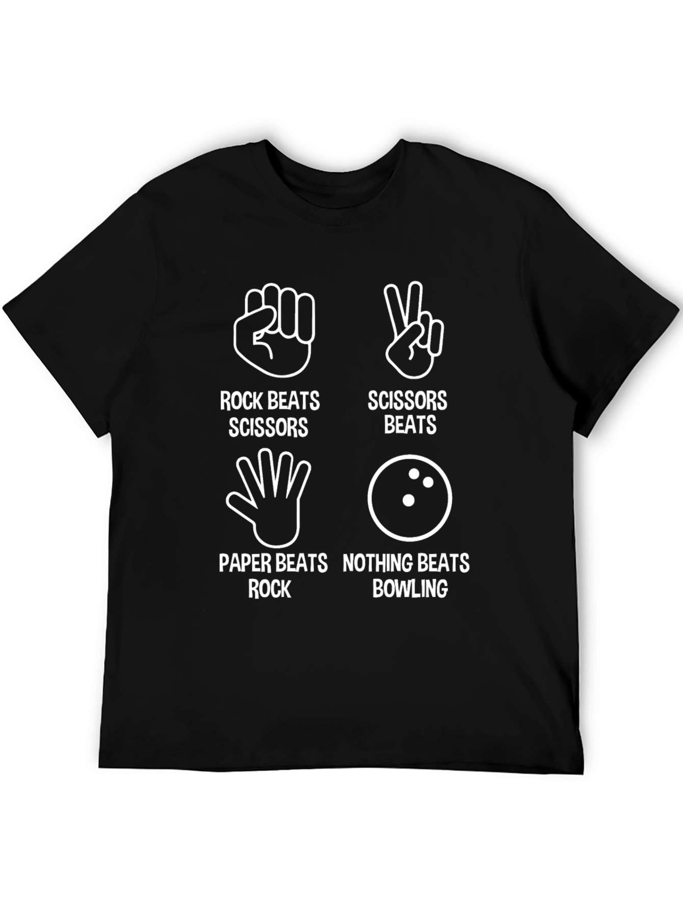 Rock Paper Scissors Bowling Graphic Tee