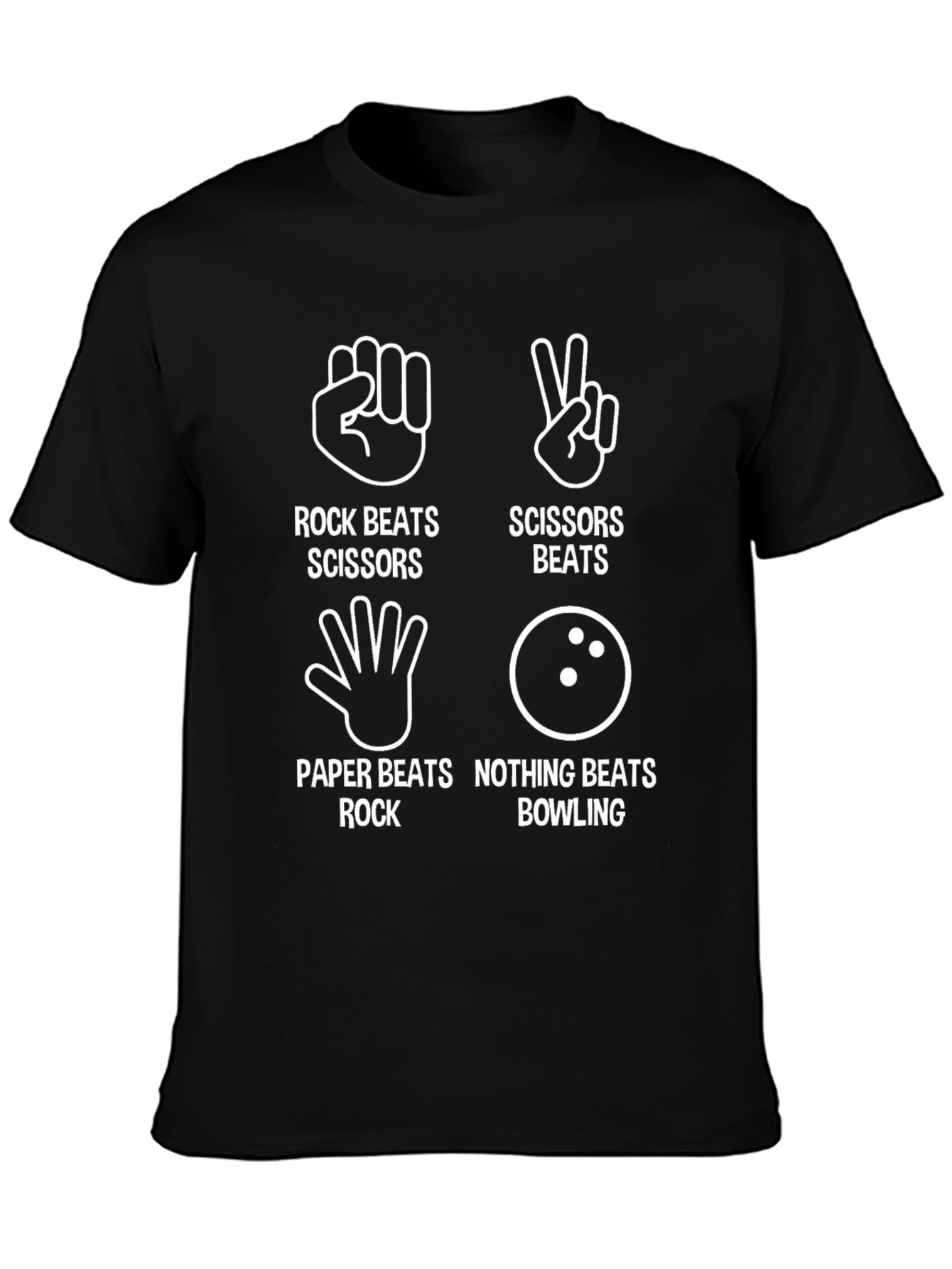 Rock Paper Scissors Bowling Graphic Tee