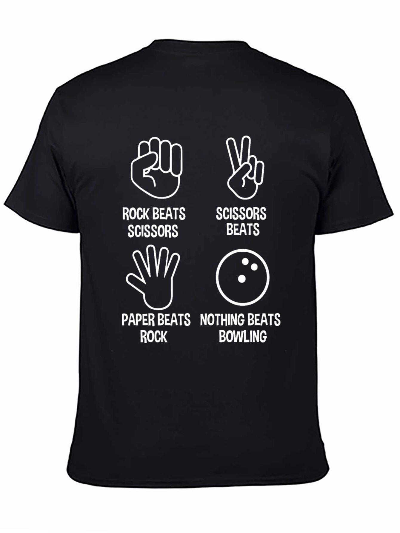 Rock Paper Scissors Bowling Graphic Tee