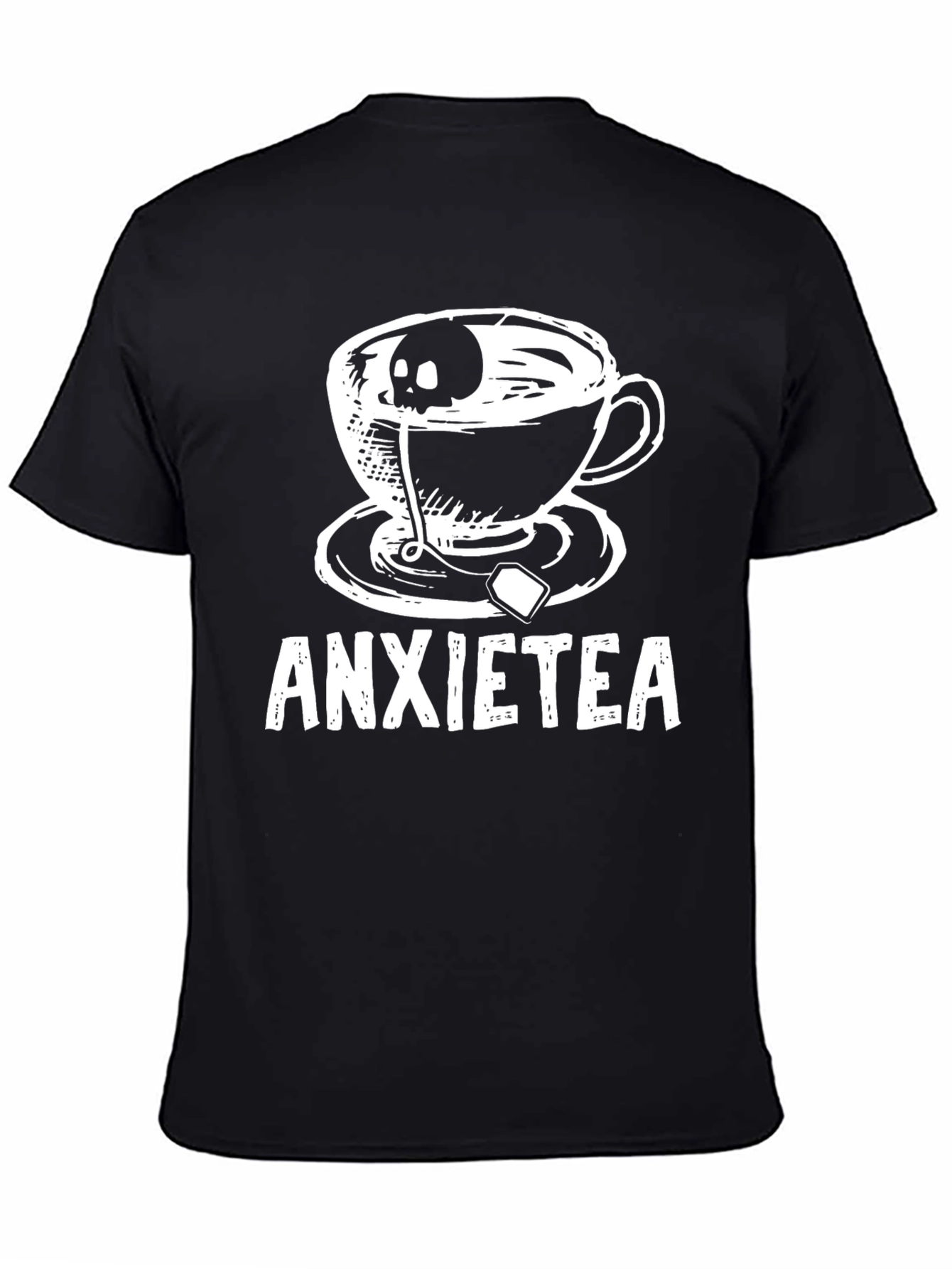 Anxietea T-Shirt - Skull Tea Cup Graphic Tee