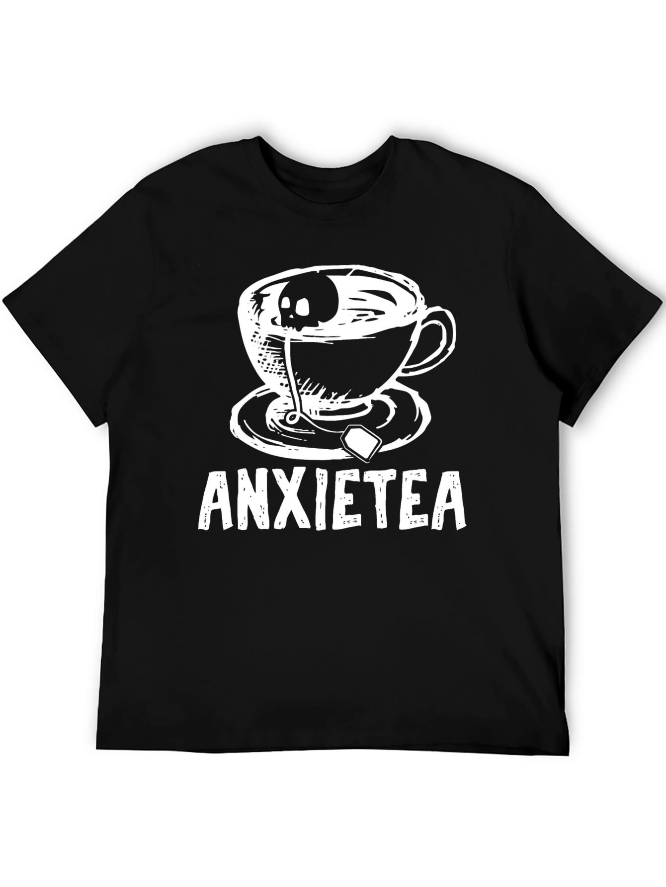 Anxietea T-Shirt - Skull Tea Cup Graphic Tee