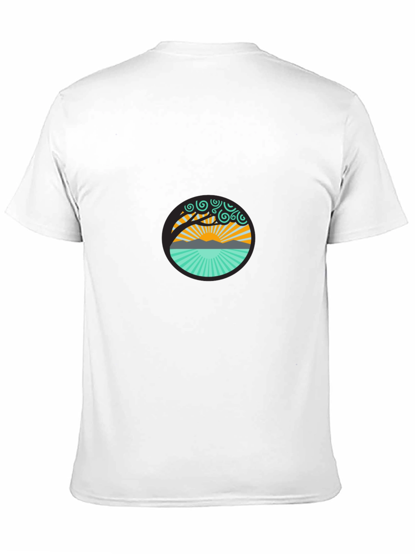 Nature Design Graphic Black T-Shirt