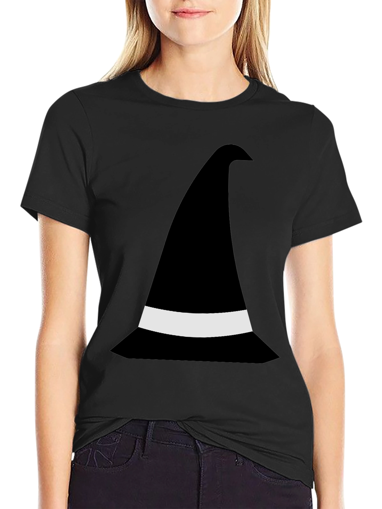 Whimsical Witch Hat Graphic Tee - Halloween Ready!