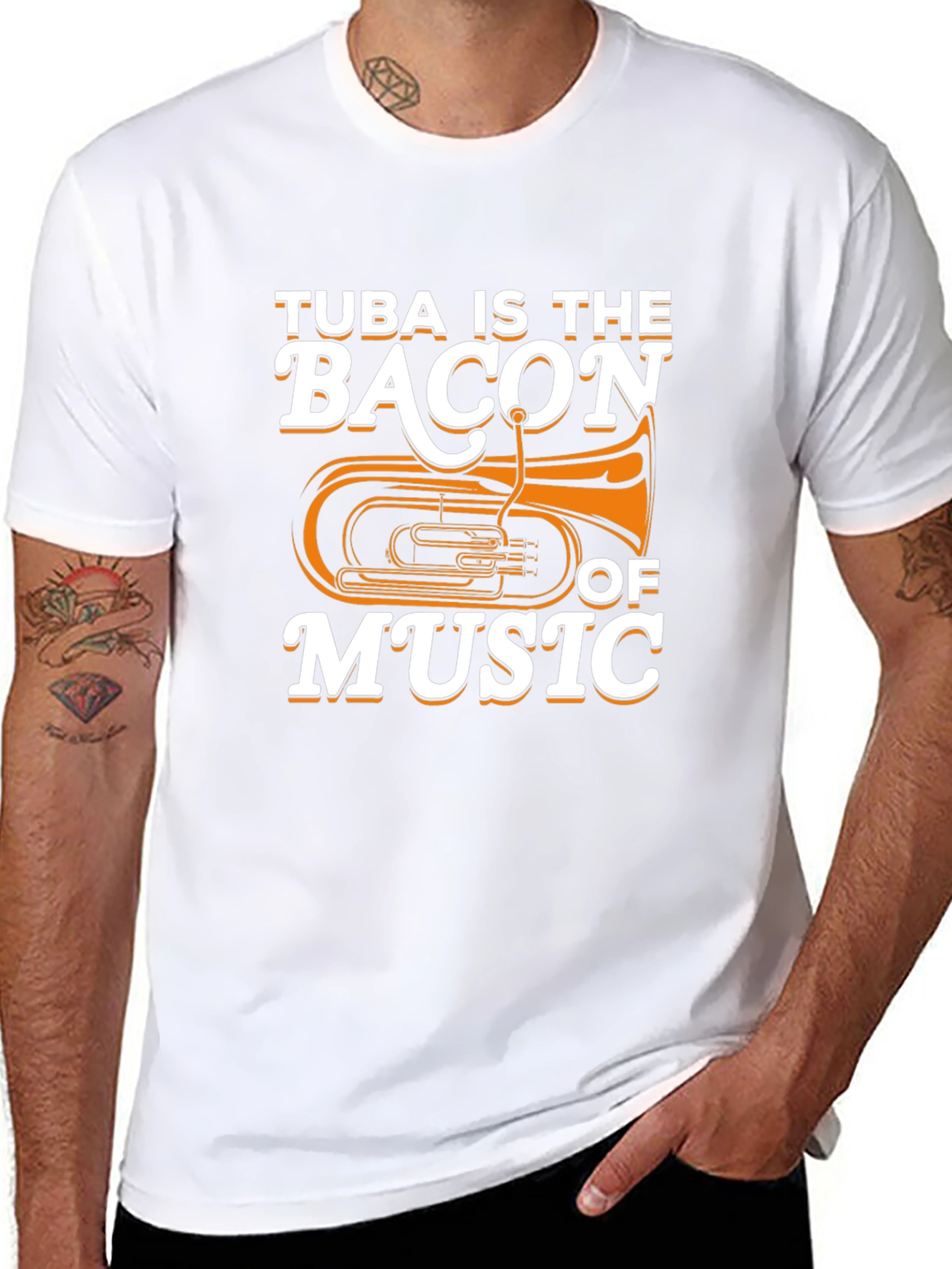 Tuba Is The Bacon of Music Funny Musician T-Shirt