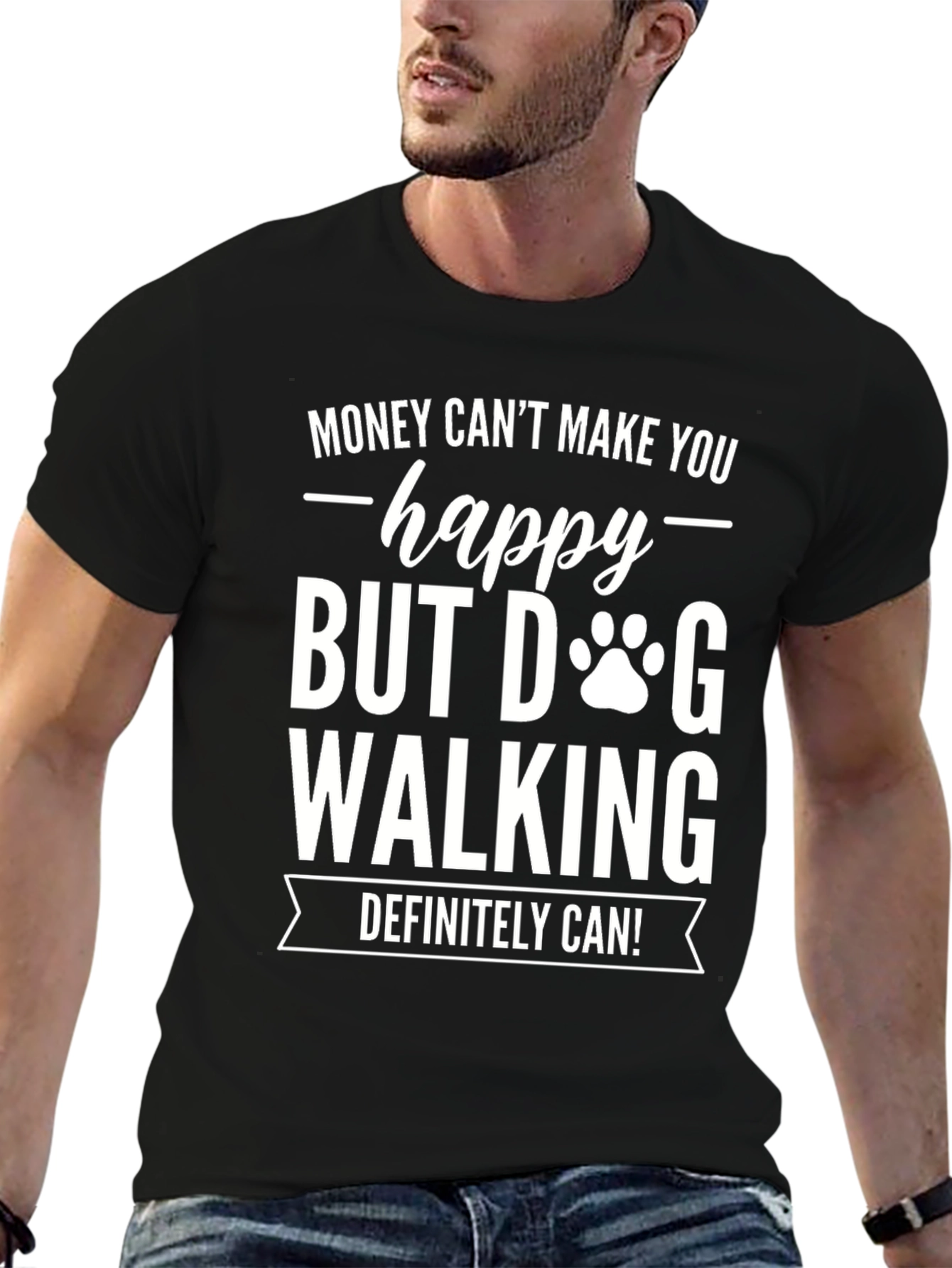 Dog Walking Happy T-Shirt
