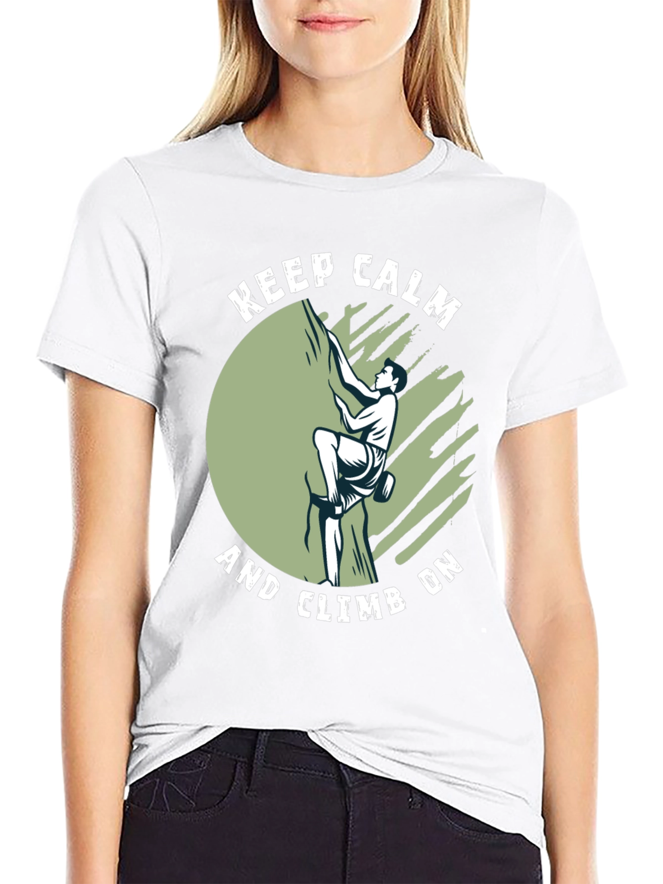 Keep Calm and Climb On Black T-Shirt