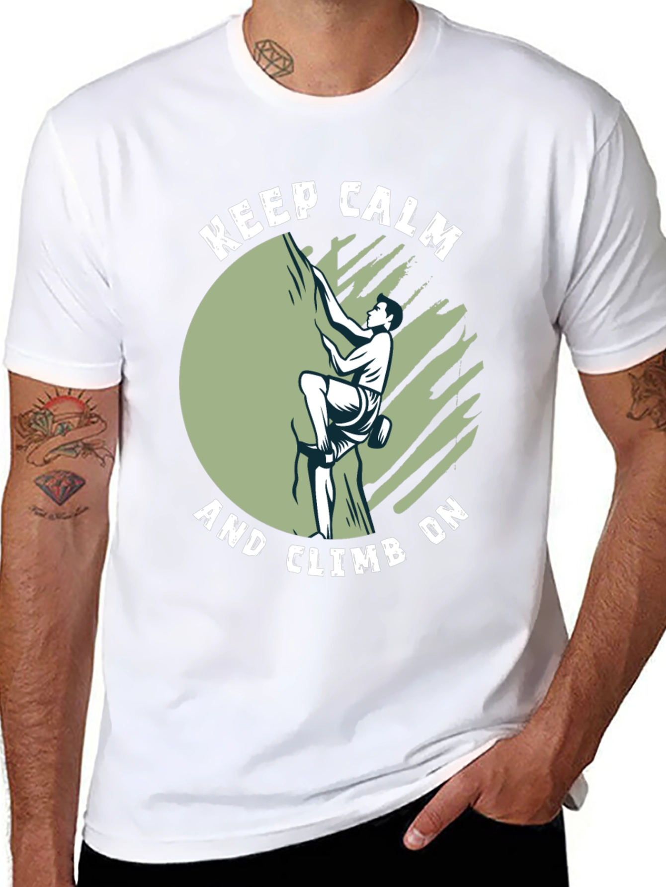 Keep Calm and Climb On Black T-Shirt