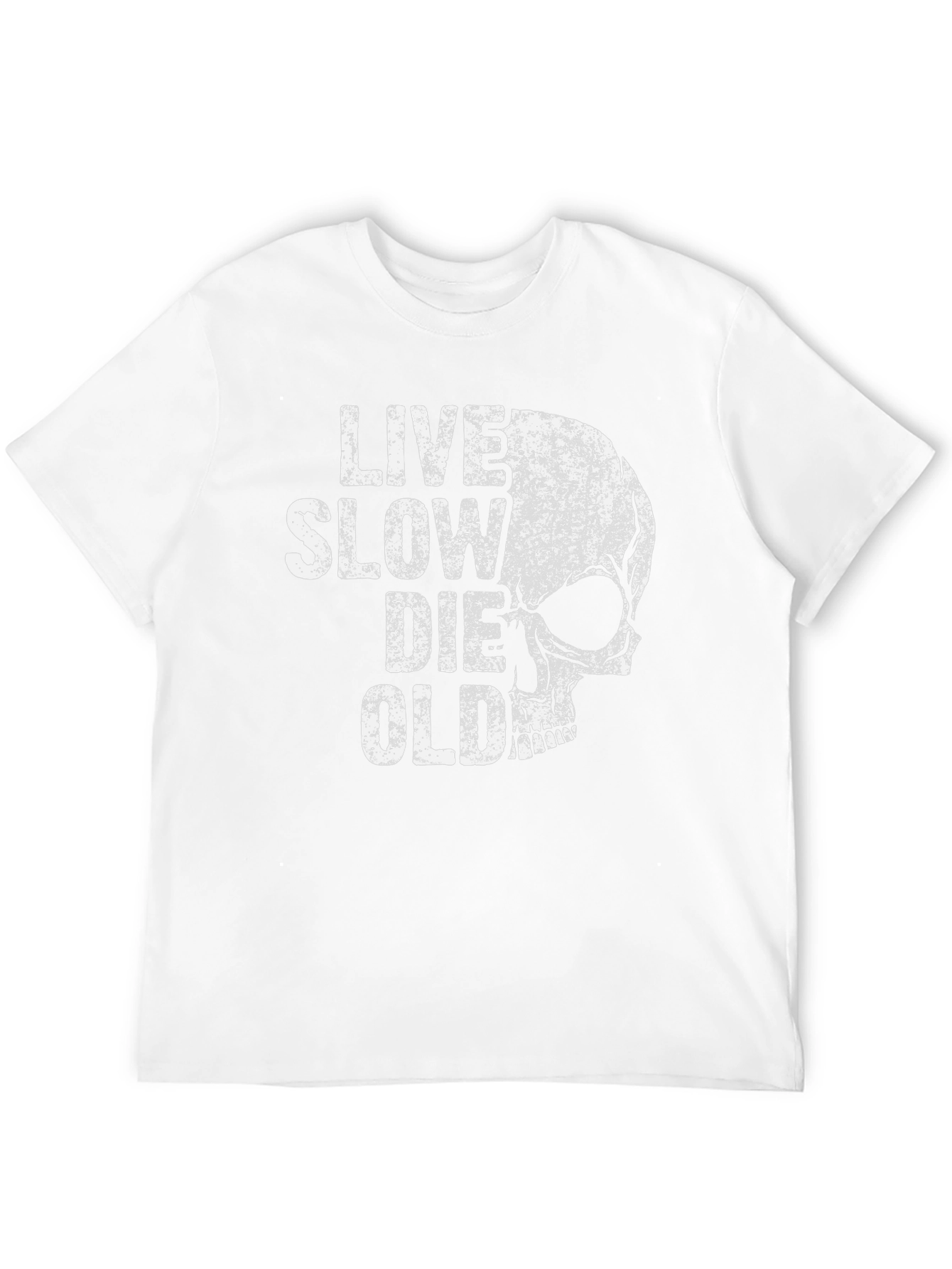 Live Slow Die Old Skull Graphic Tee