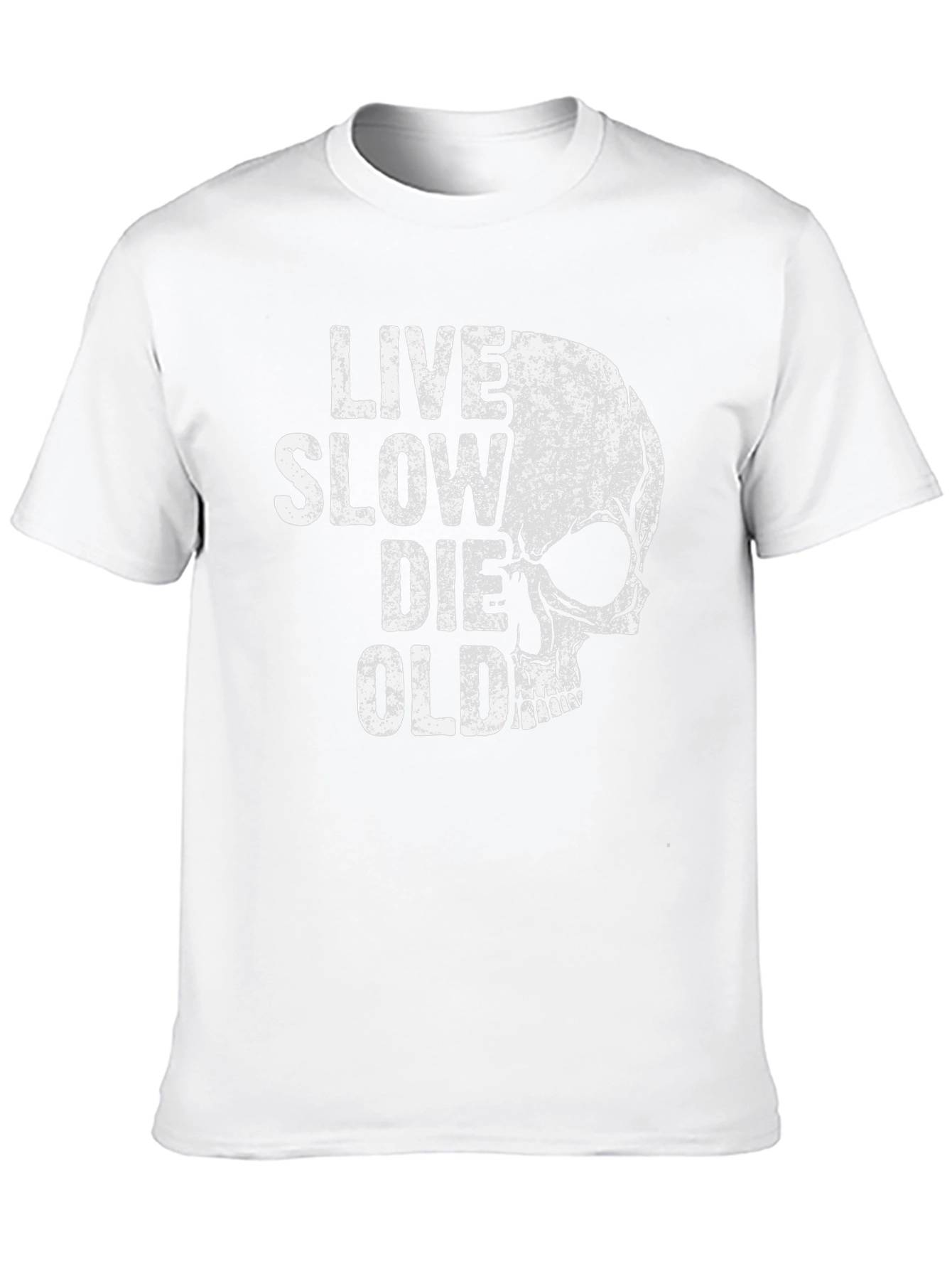 Live Slow Die Old Skull Graphic Tee