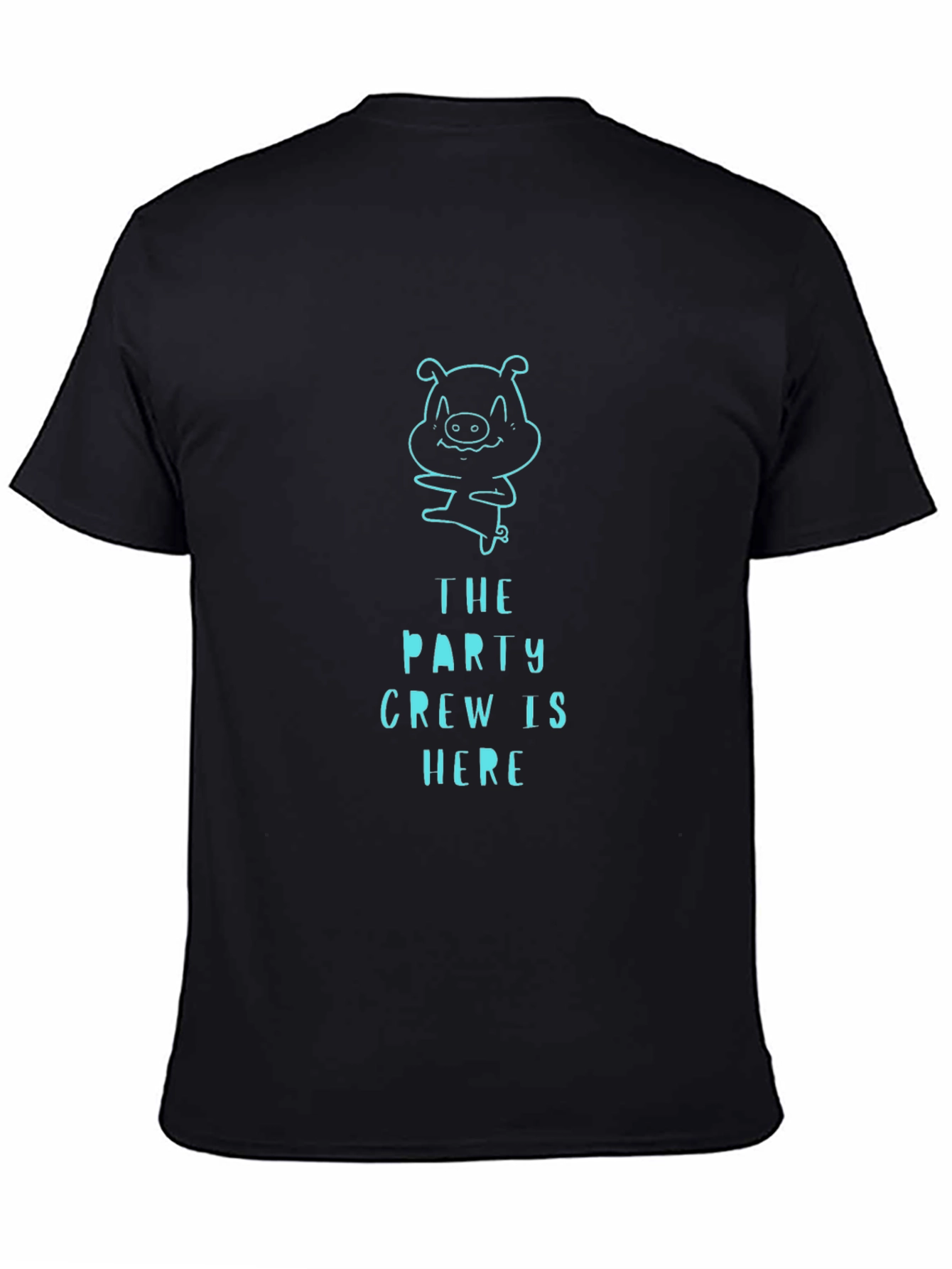 Party Crew Pig Graphic Tee - Black T-Shirt