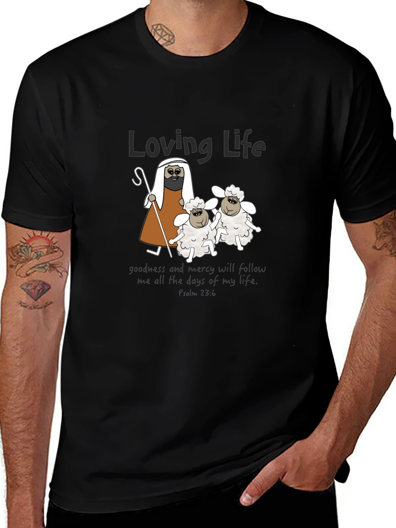 Loving Life Sheep Graphic T-Shirt