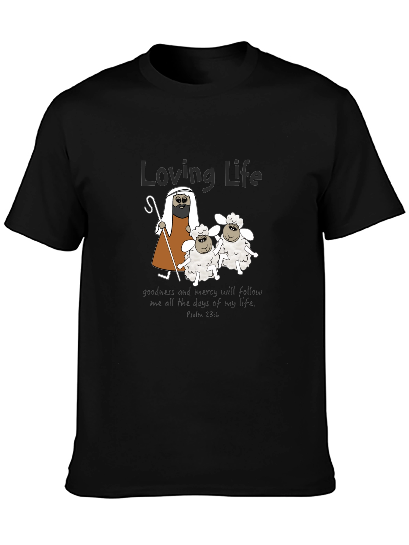 Loving Life Sheep Graphic T-Shirt
