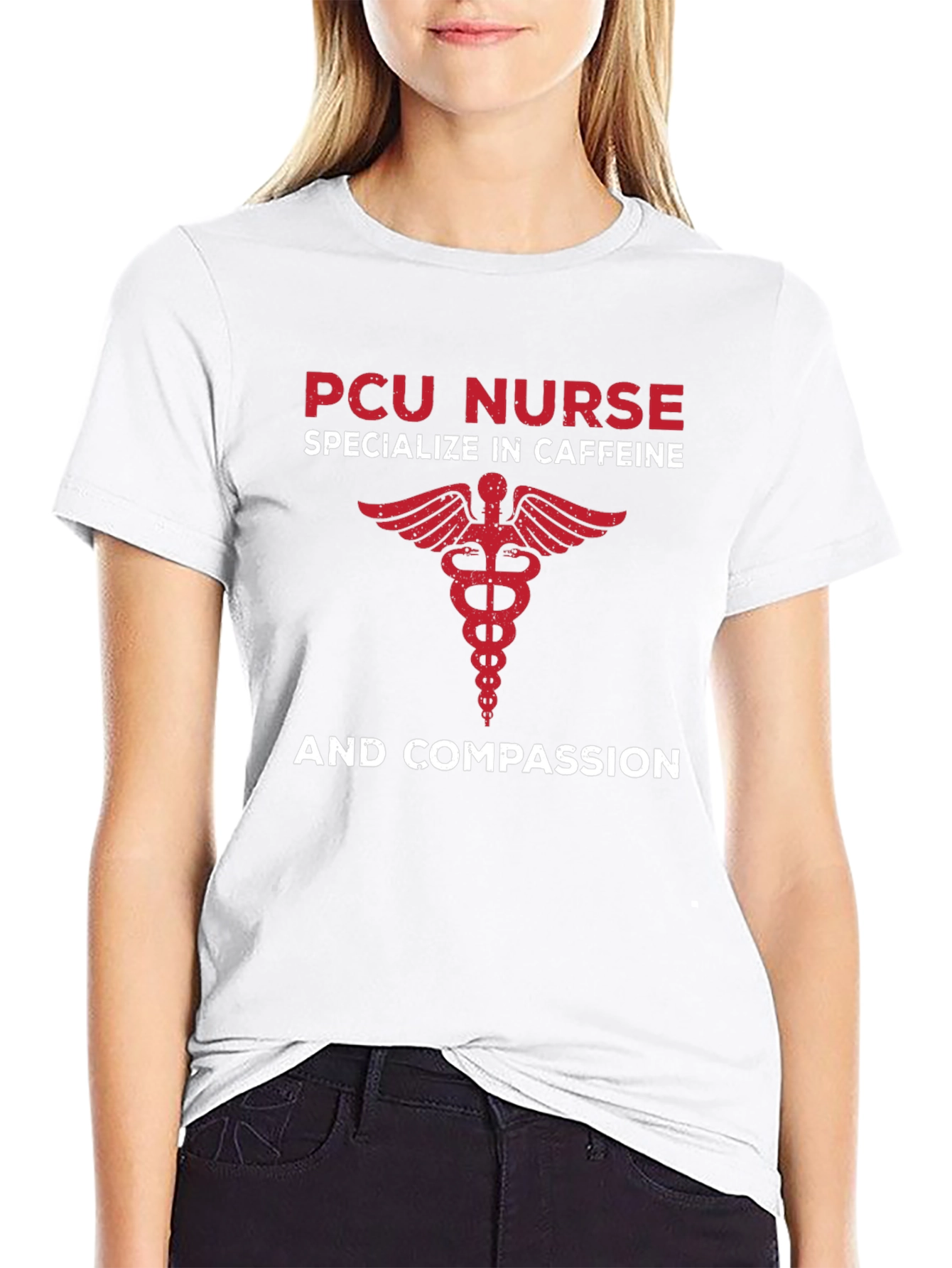 PCU Nurse Caffeine & Compassion Graphic Tee