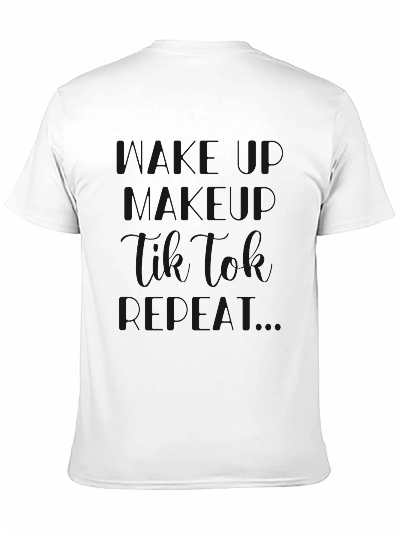 Eat Sleep TikTok Repeat Black T-Shirt